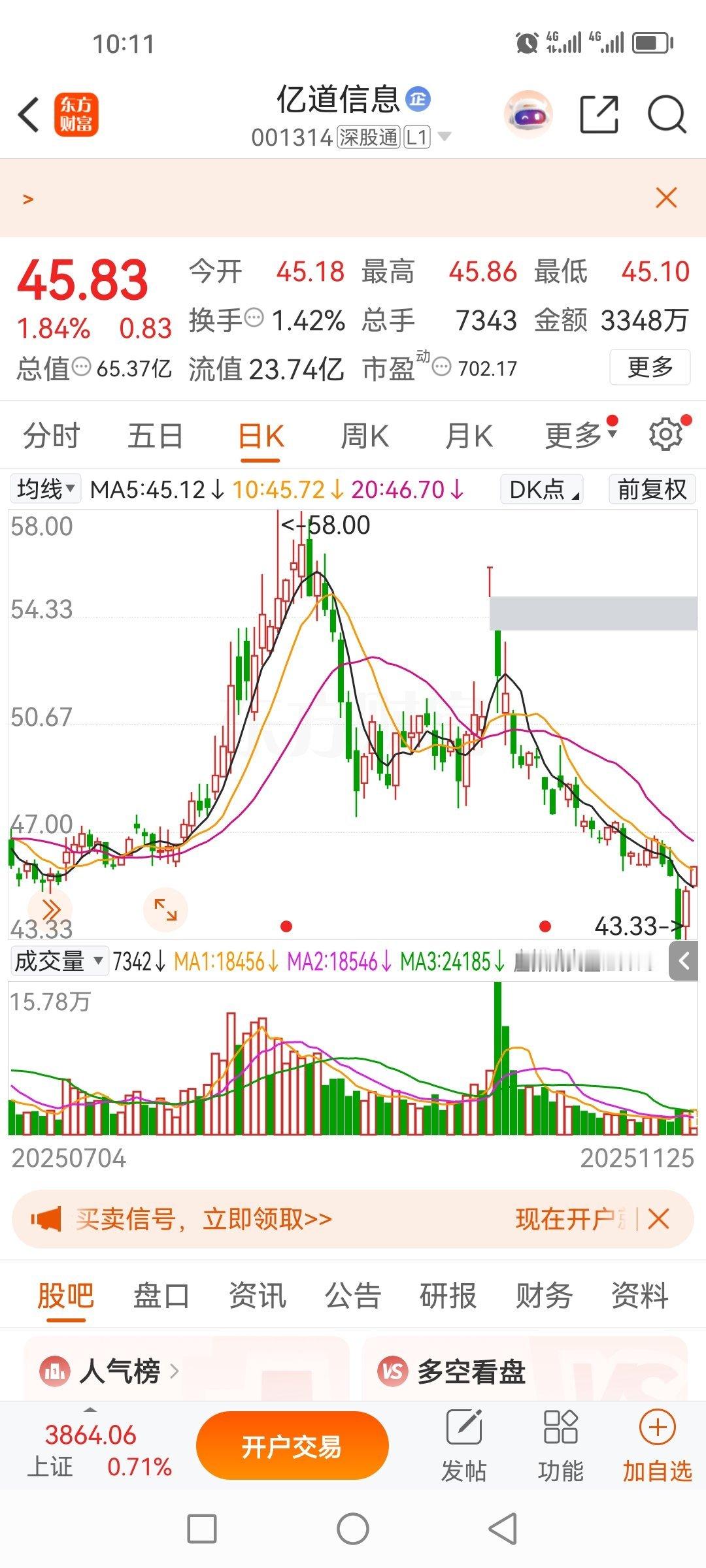 亿道信息001314开始发力了，坐等起飞！