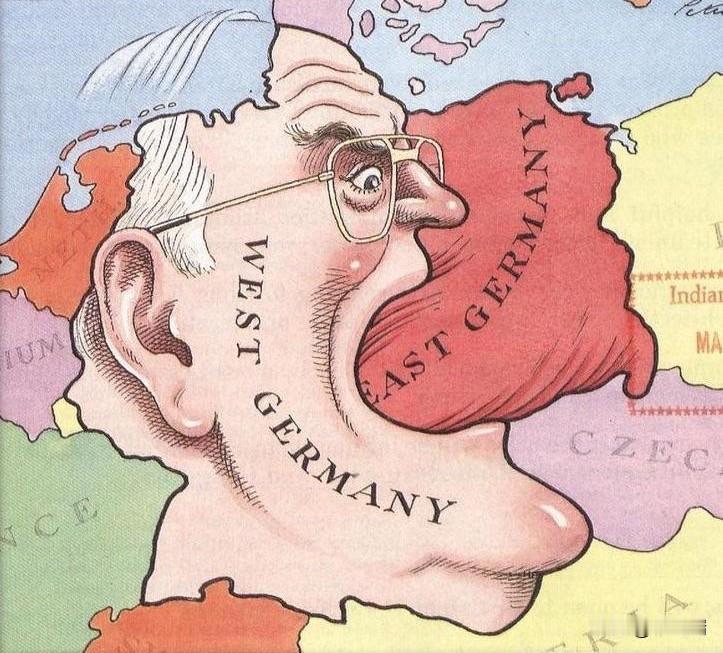 这是一幅发表在《旁观者》（TheSpectator）杂志封面上、关于德国统一的