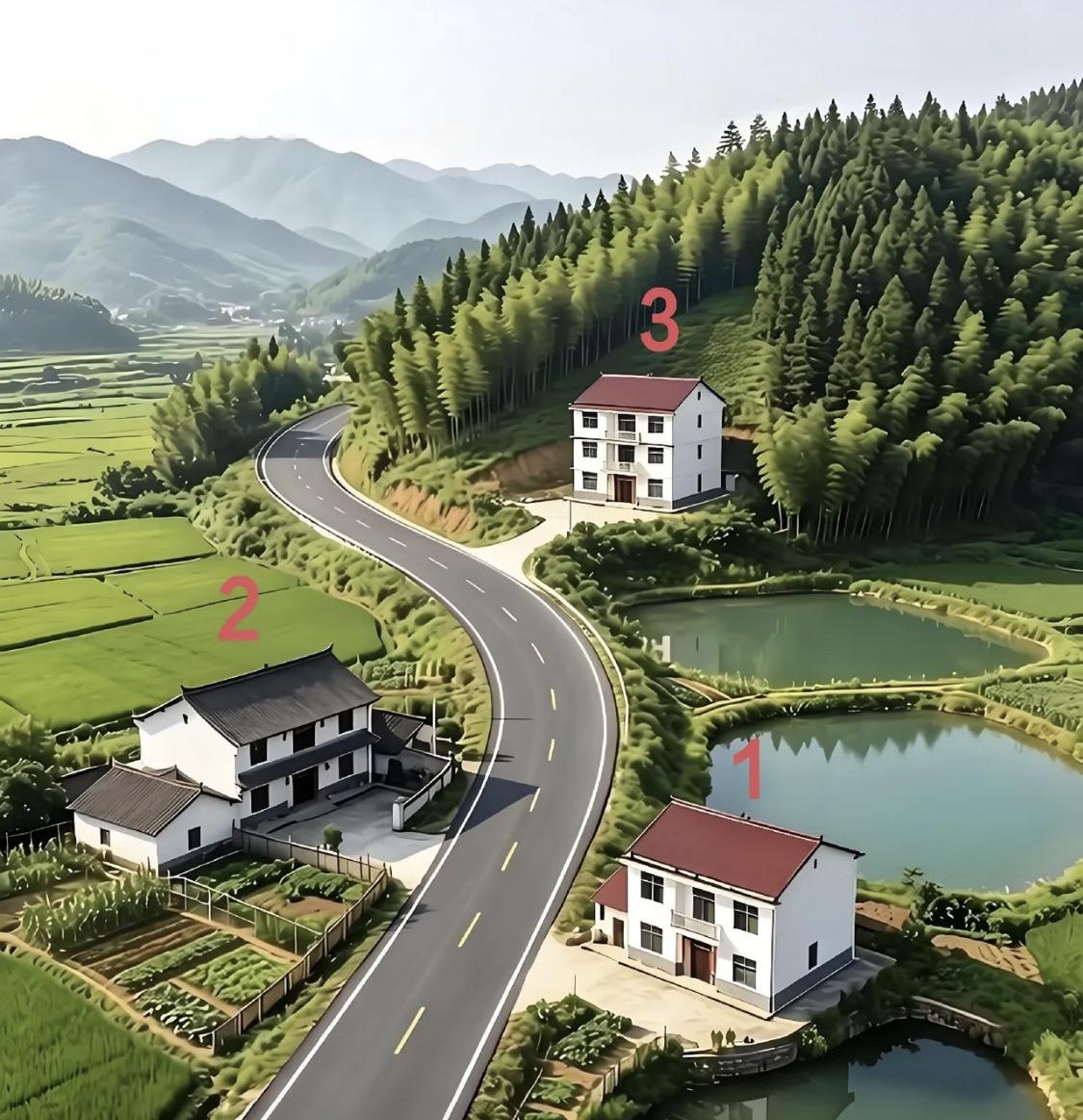 这3栋房子如果价格一样，你会选哪栋？