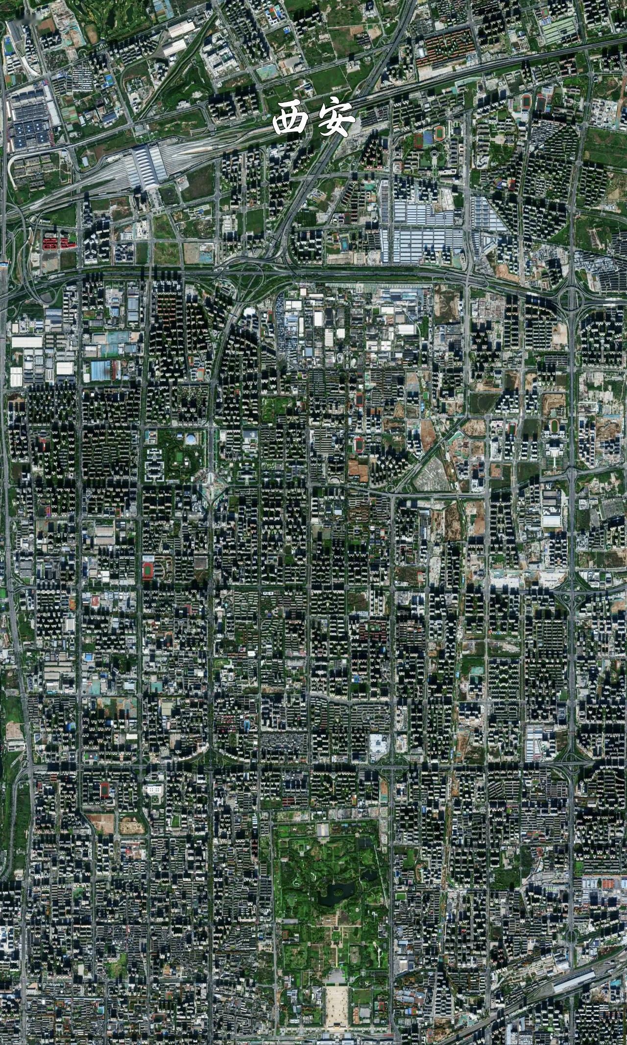 西安市高清卫星图