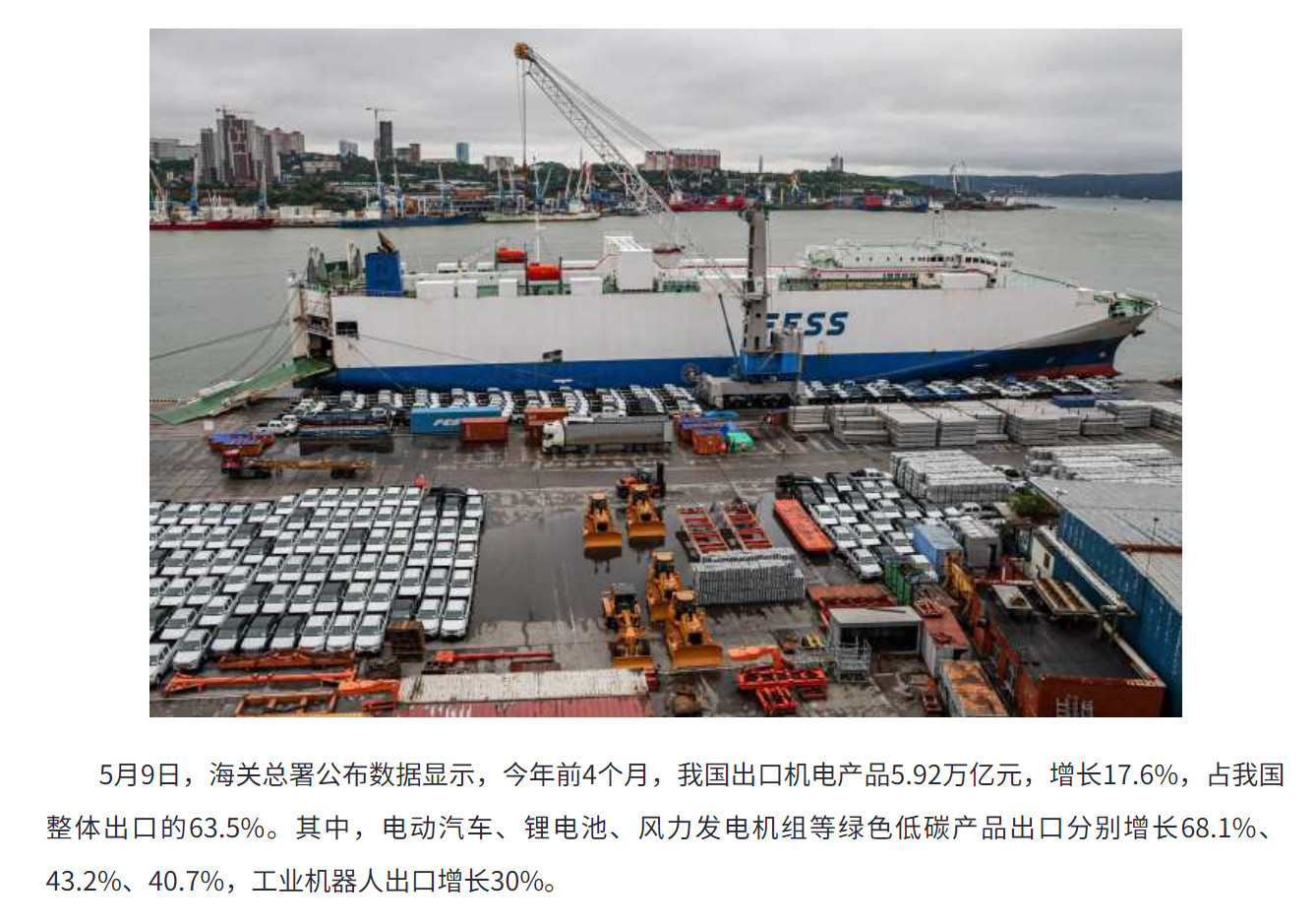 🔻海关总署公布1-4月贸易数据。今年以来，出口增长11.3%，进口增长20%。