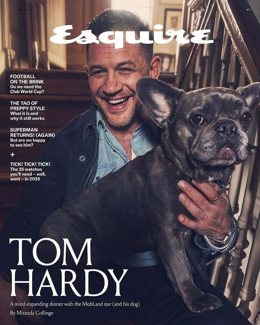 汤老师汤姆·哈迪携爱犬登上《Esquire》英国版写真📷​​​