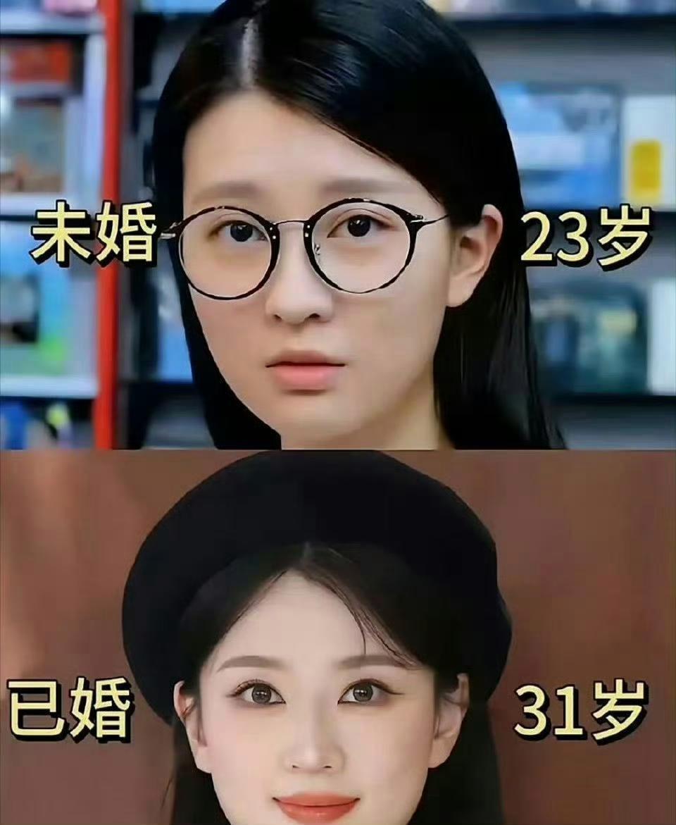 乔欣结婚前后变化好大，看来是遇到对的人了，好的感情是会滋养人的。​​​