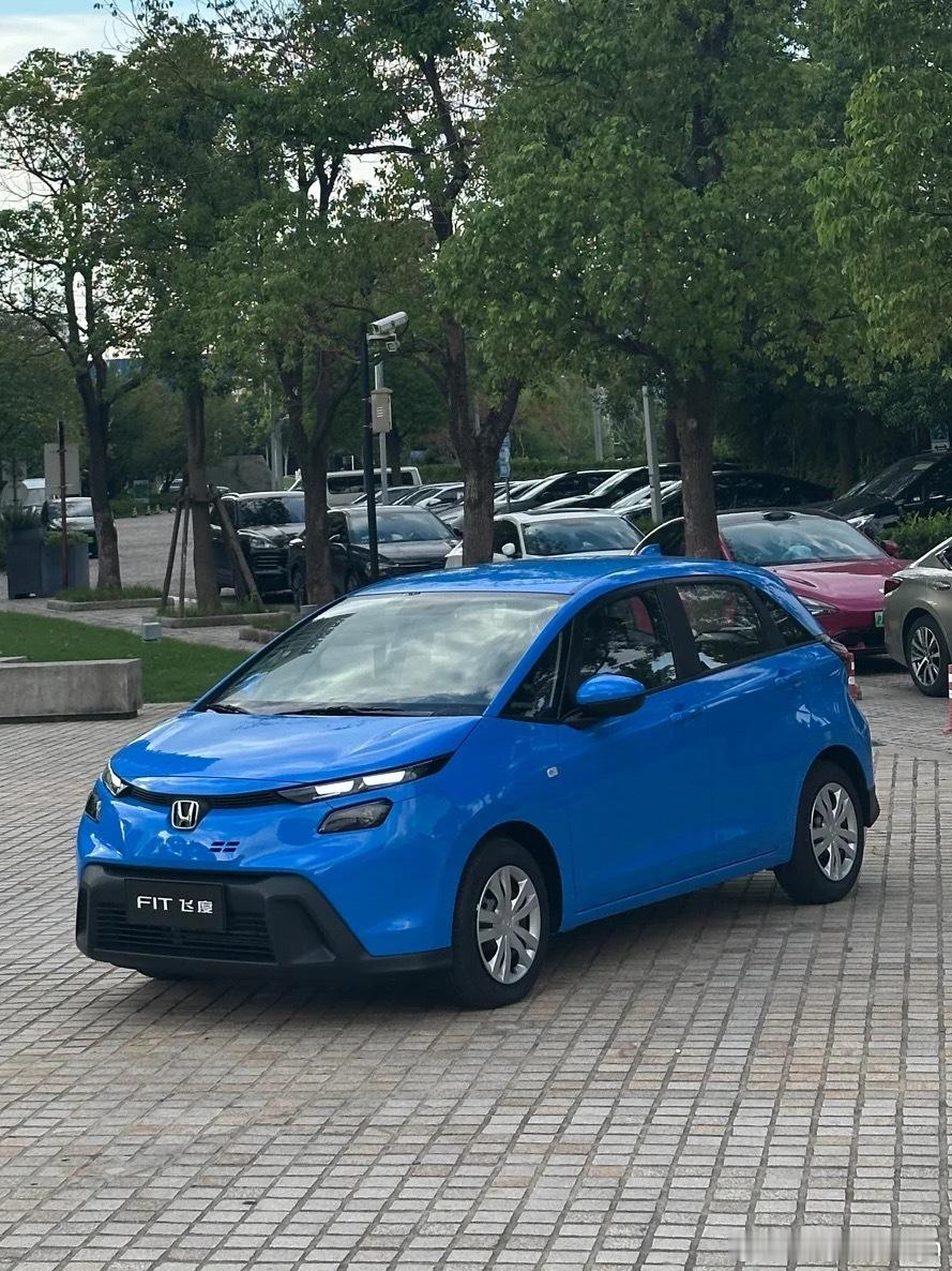 飞。。飞度？！[捂脸哭]小图以为是雷诺。。前后的黑塑料和中间的车身色有些违和总之丑