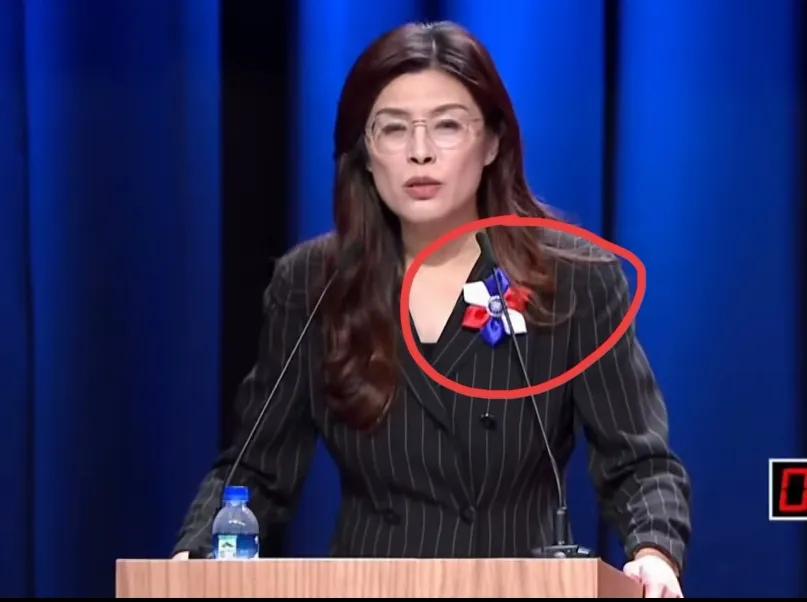大家有注意到郑丽文胸前的这朵胸花吗？有发现什么吗？这是国民党主席选举辩论的最近