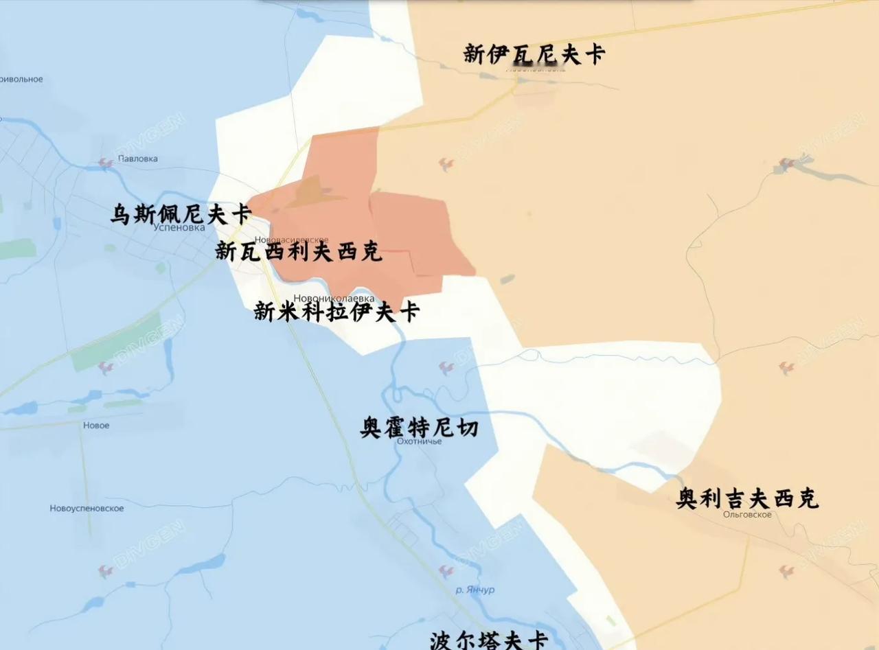 俄军东部集群第5集团军第127摩步师第394摩步团占领了扎波罗热州乌斯佩尼夫卡旁