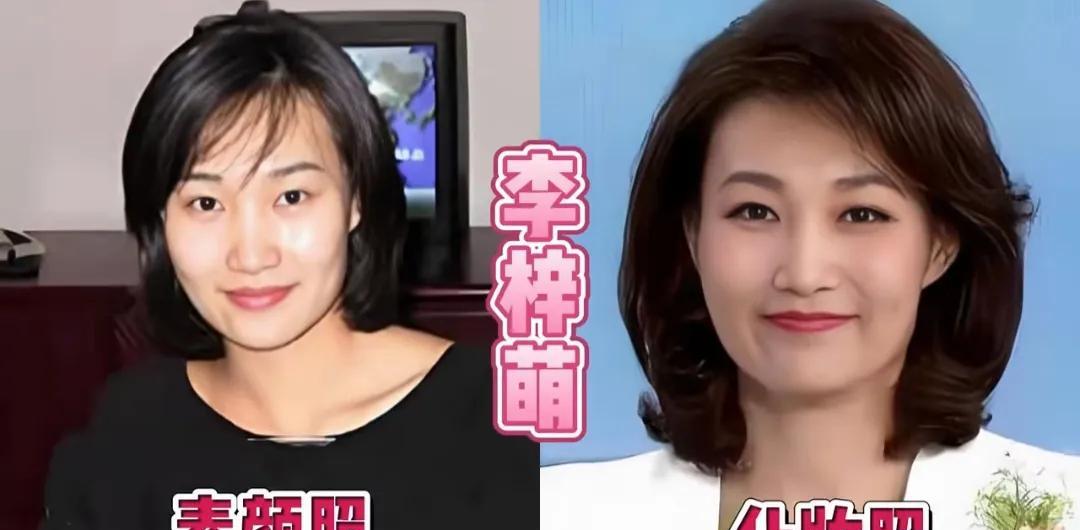 李梓萌化妆前后，素颜的她比化妆后还要漂亮！还要秀美。沈梦辰素颜也好漂亮，化妆后