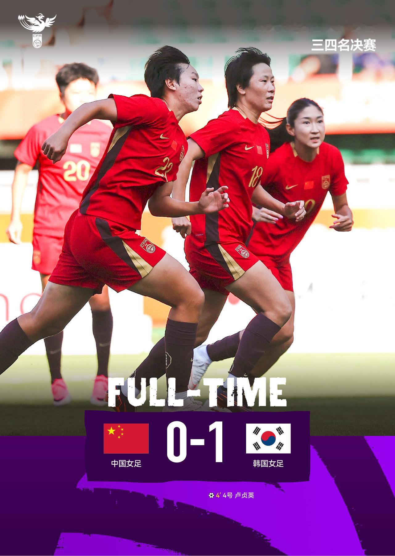 #中国女足上一次赢韩国已是四年前##中国女足处在新老交替阵痛期#2022亚洲杯决赛，中国女足完成0‑