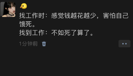 找到工作前和找到工作后的我