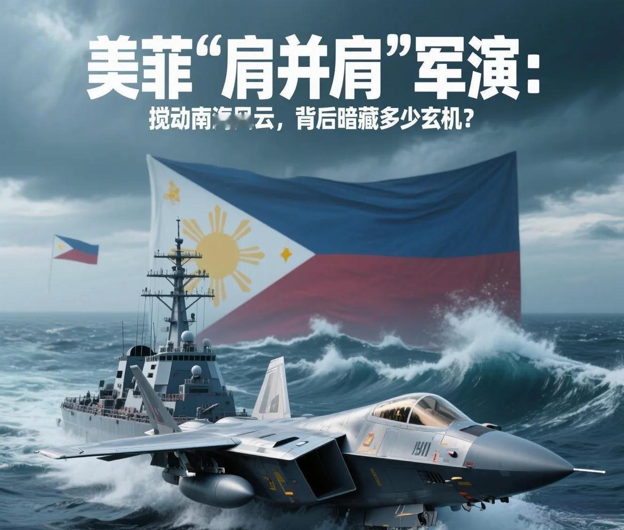 脸都丢尽！美菲七国军演被解放军围观，灰溜溜提前跑路💢说好的史上最大规模军