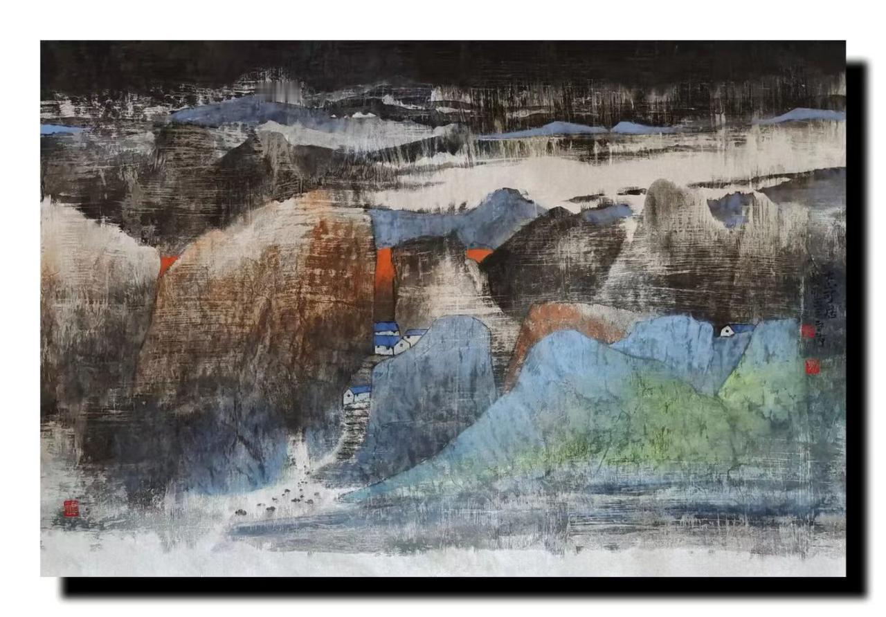 彩墨画并非单纯的涂涂抹抹，勾个框填点色，彩墨画是墨彩恰到好处的有机融合，技法处