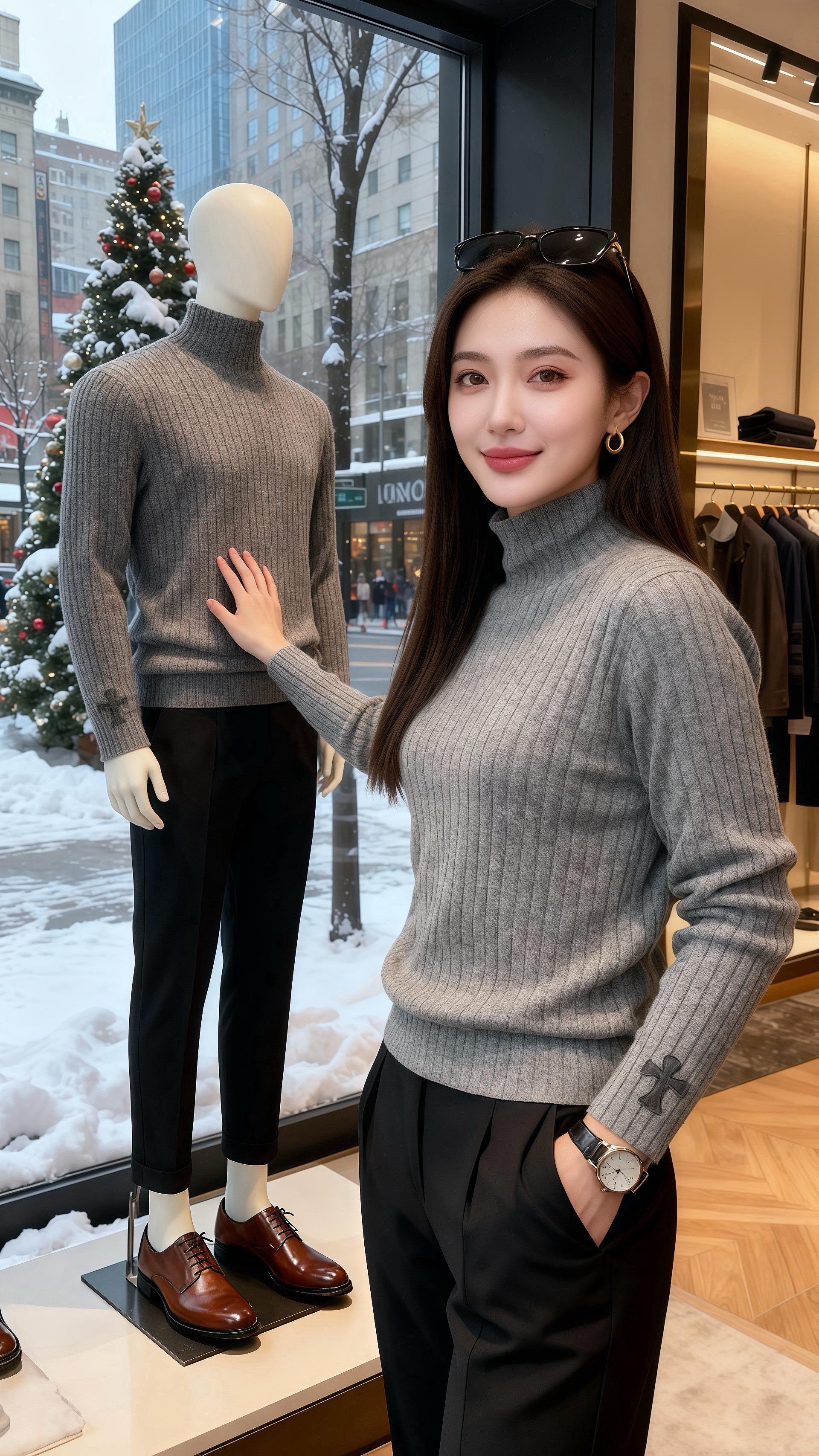 雪光漫进咖啡馆窗时，许妍正指尖敲着笔记本键盘——灰调毛衣的纹路顺着手臂...