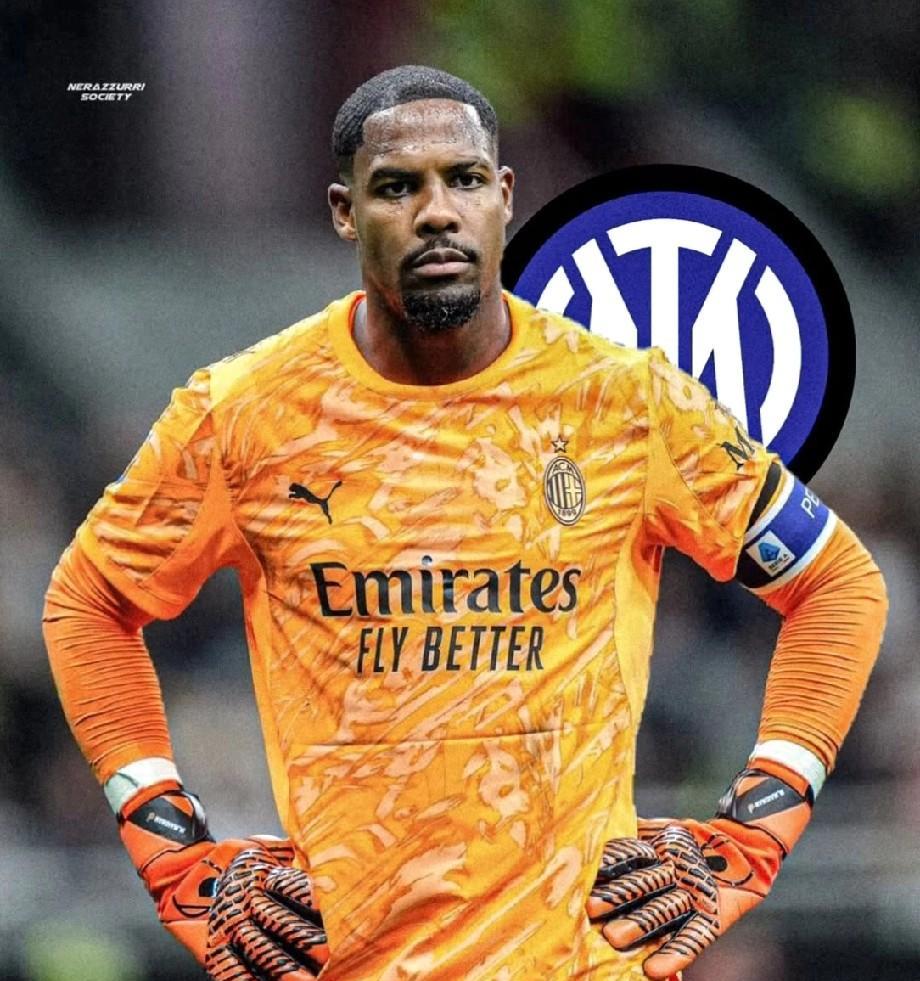 迈尼昂与国际米兰传闻动态！记者莫雷托表示法国门将已经决定不与AC米兰续约，他要求