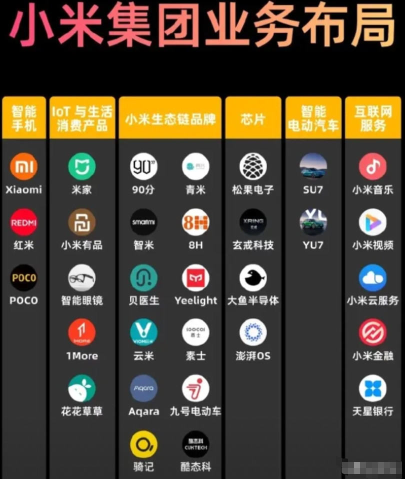 真没想到，雷总这么强！原来连九号电动车这些大品牌都是小米集团旗下的，亏我以前只知