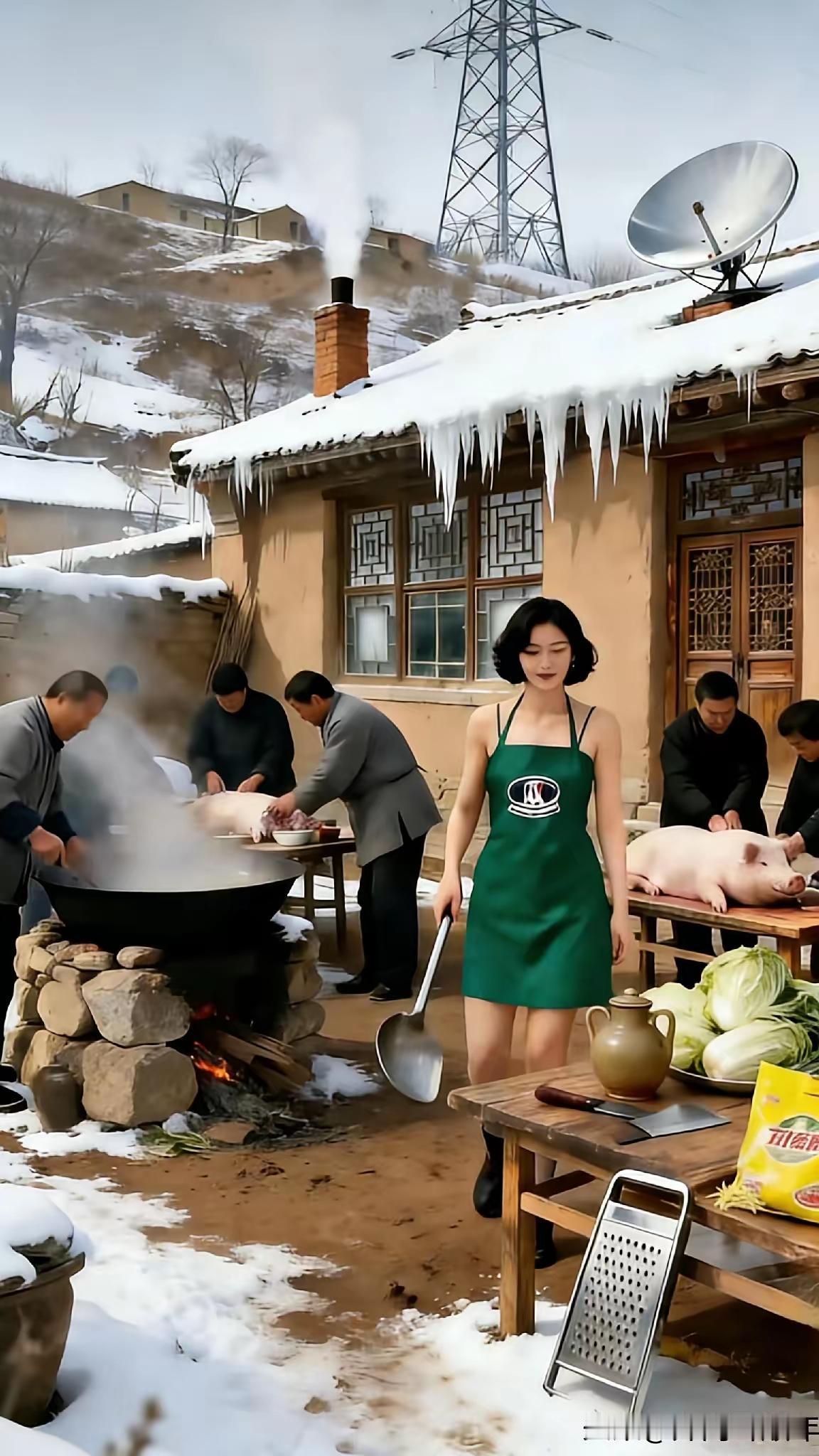 能找到7处和当时不符的……70年代杀年猪的情景……