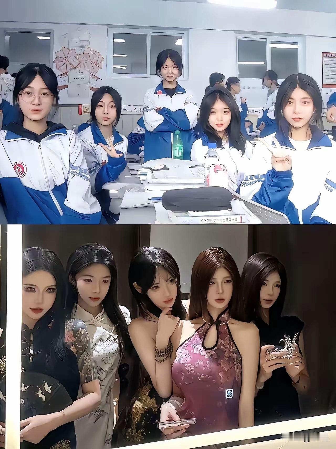 五年的变化有多大，当初的小女孩都长大了