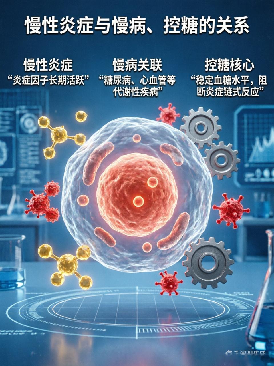 慢病科普的最大盲区其实是“慢性炎症”。它不仅是控糖路上的隐形杀手，更是肥胖、心血