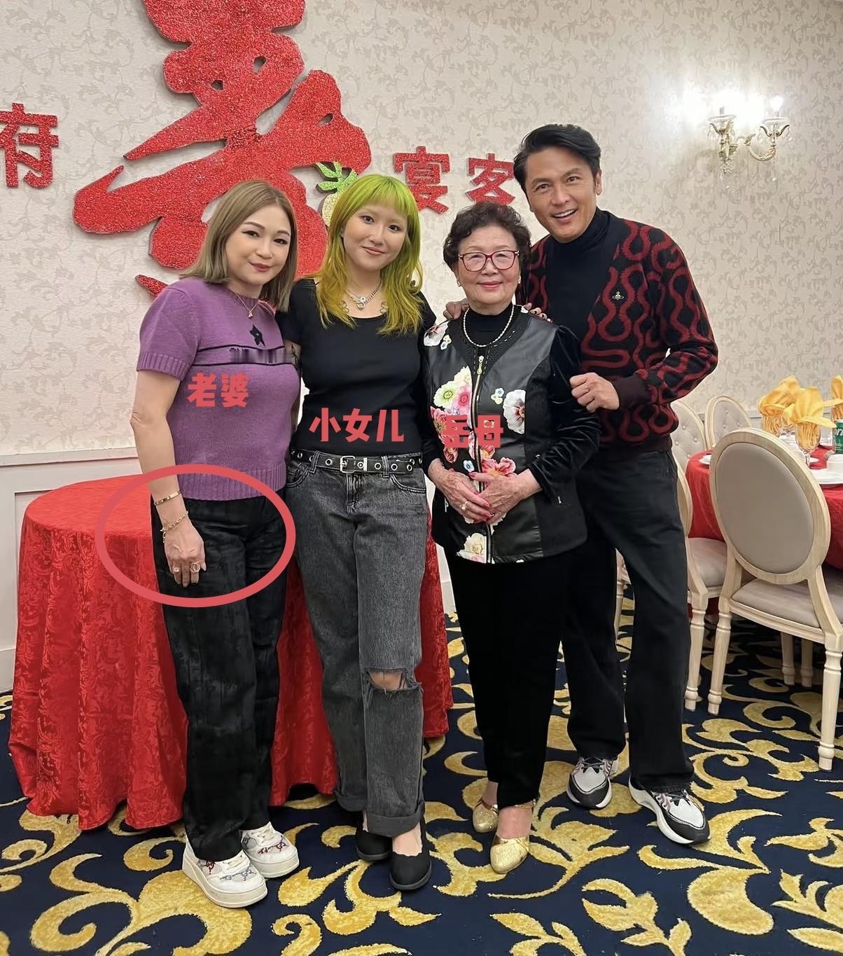 关礼杰一家到加拿大为89岁岳母庆祝生日，邀请了很多当地华人朋友到餐厅吃寿宴，现场