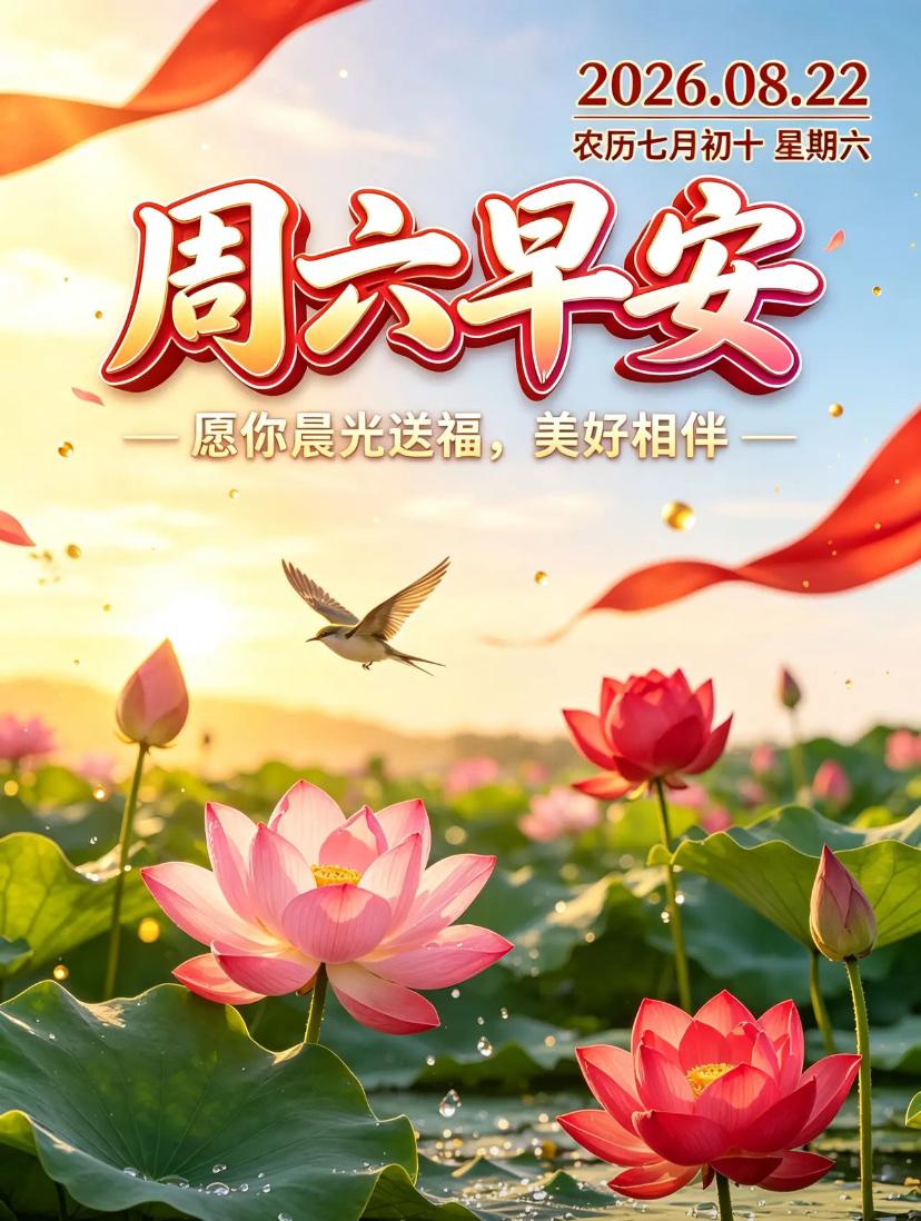 2026./8月22日，周六早安，循时光步履，安然当下朝夕🌿