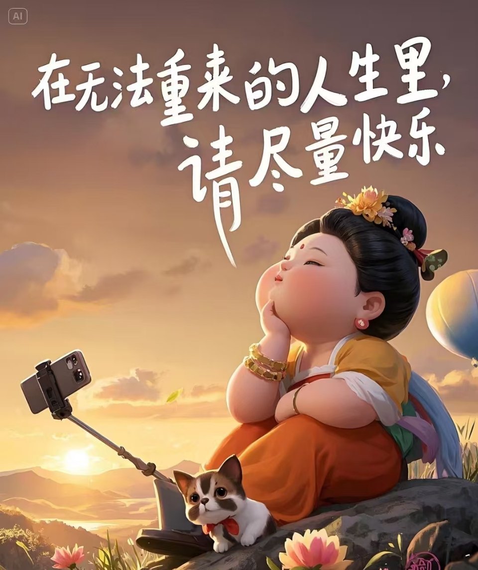 在无法重来的人生里，请尽量快乐！​​​