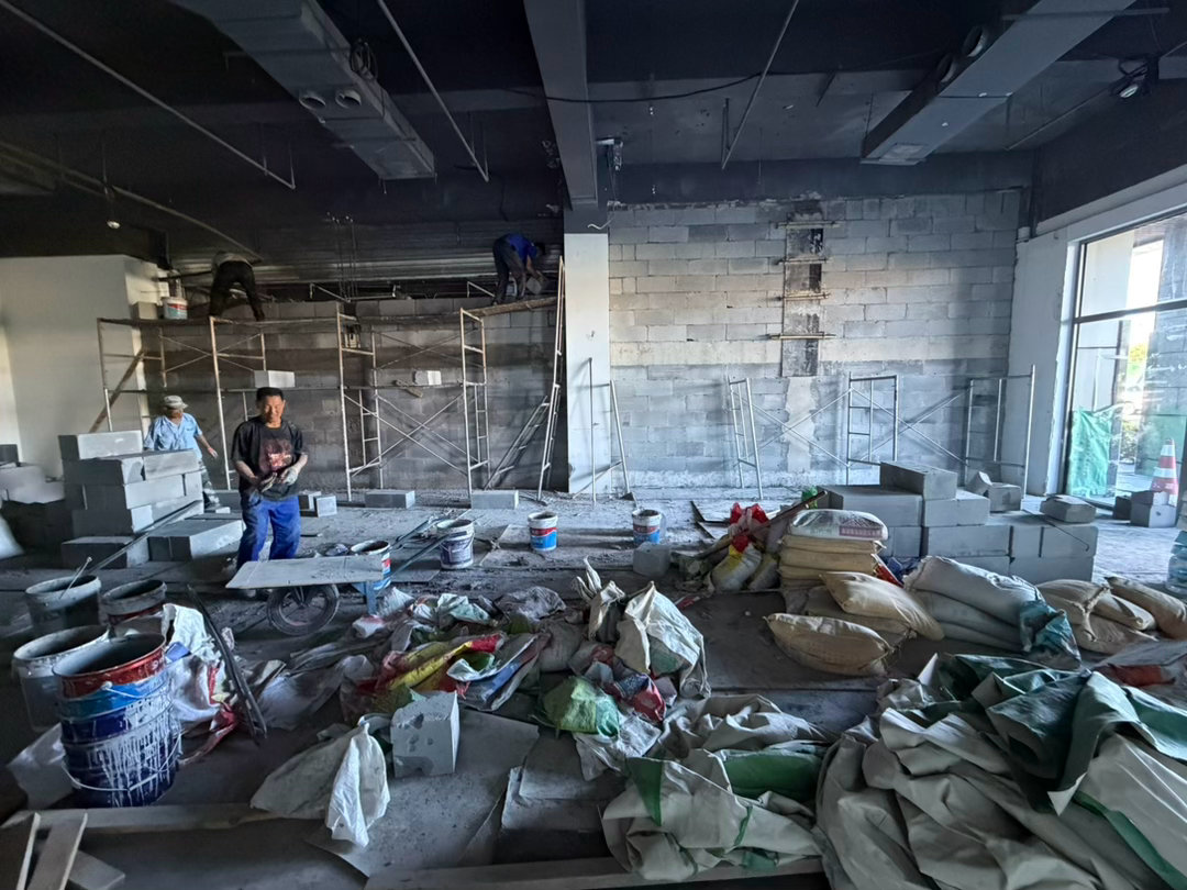 又去盯车库的施工工地了，原定今天开始入场进入装修，但是墙还没砌完，装修还得推迟几