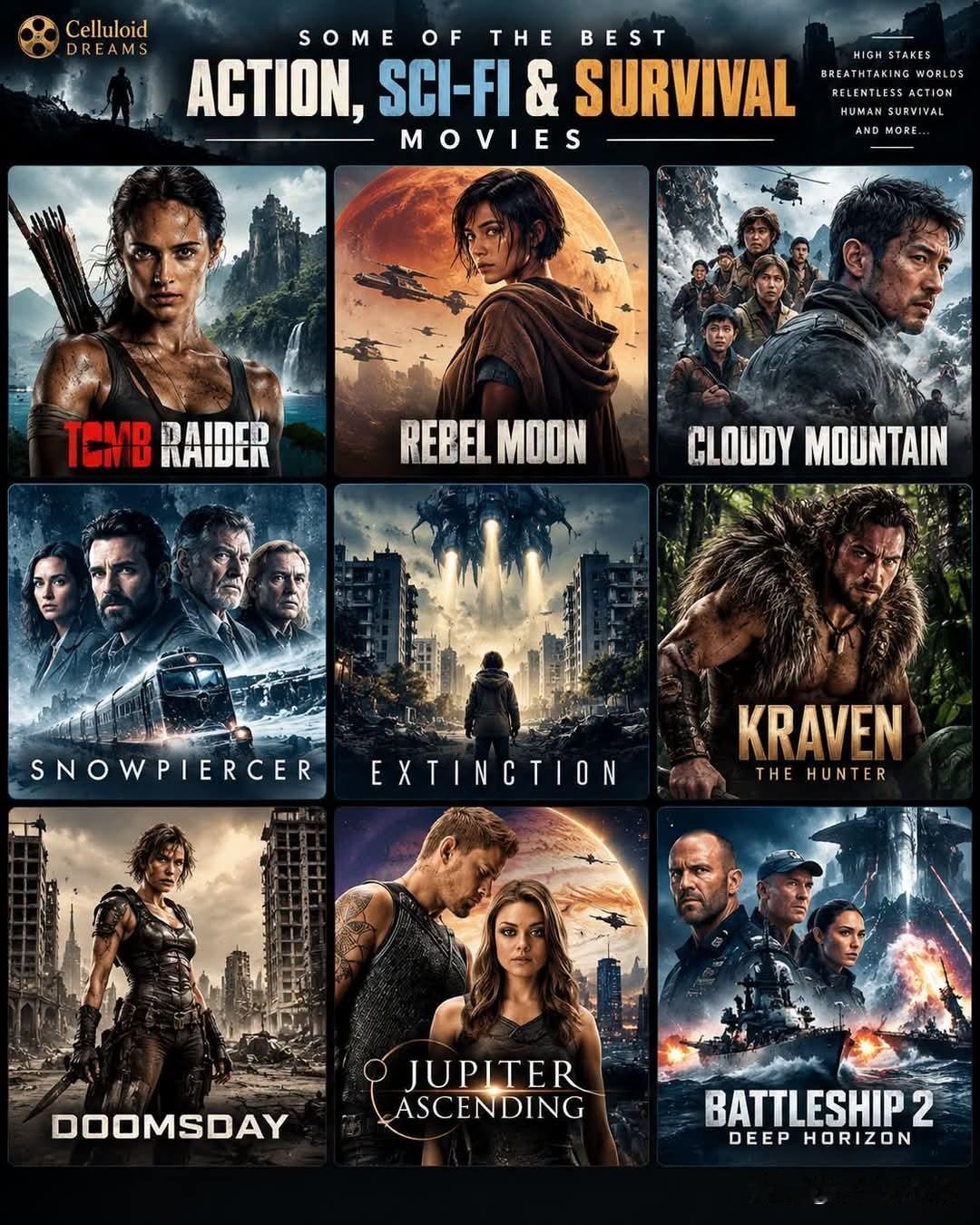 🎬🔥精选动作、科幻、生存类高分电影高风险任务、震撼的世界观、不间断的