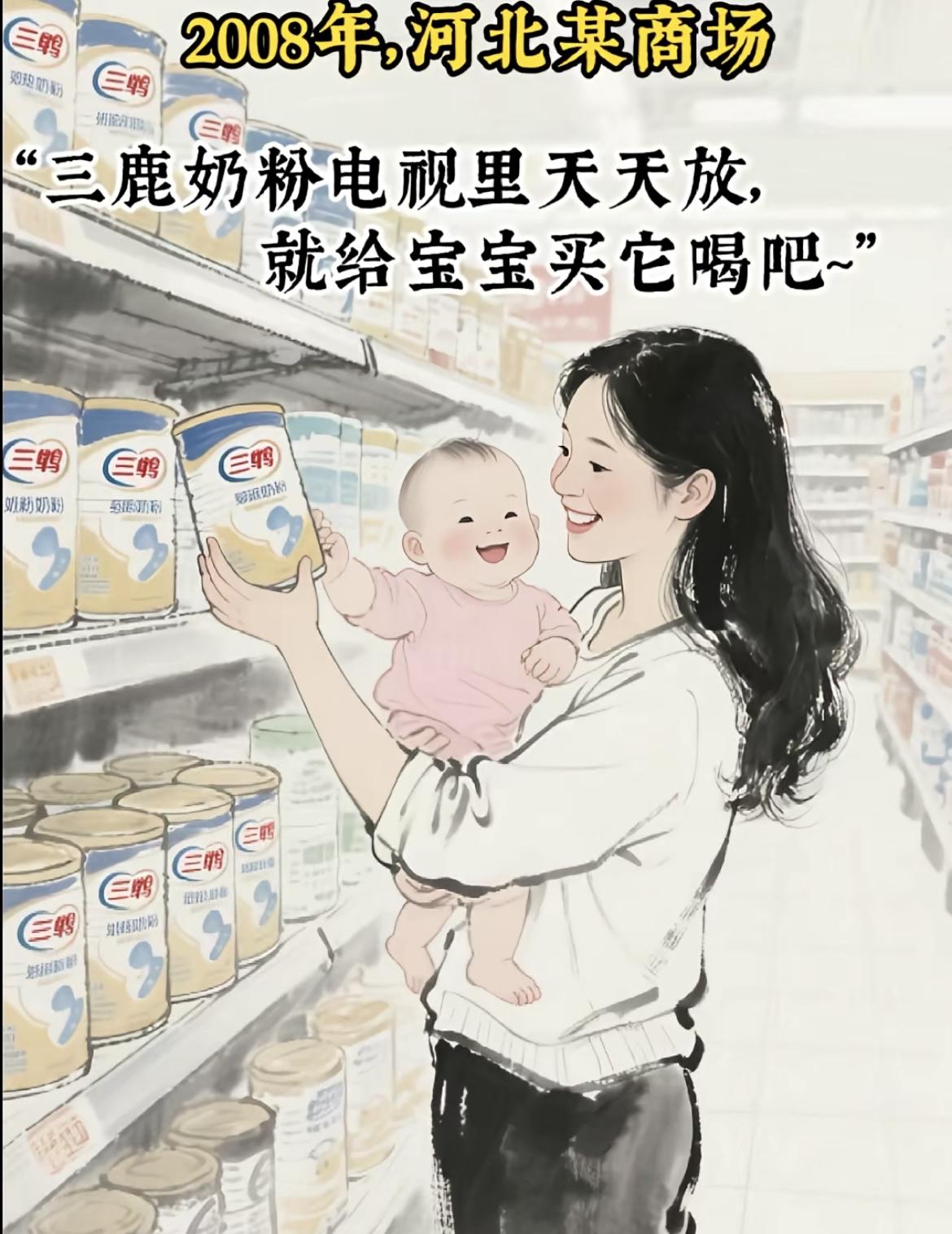 “震惊全国的三鹿奶粉事件，坑多少家孩子[哭哭]”
