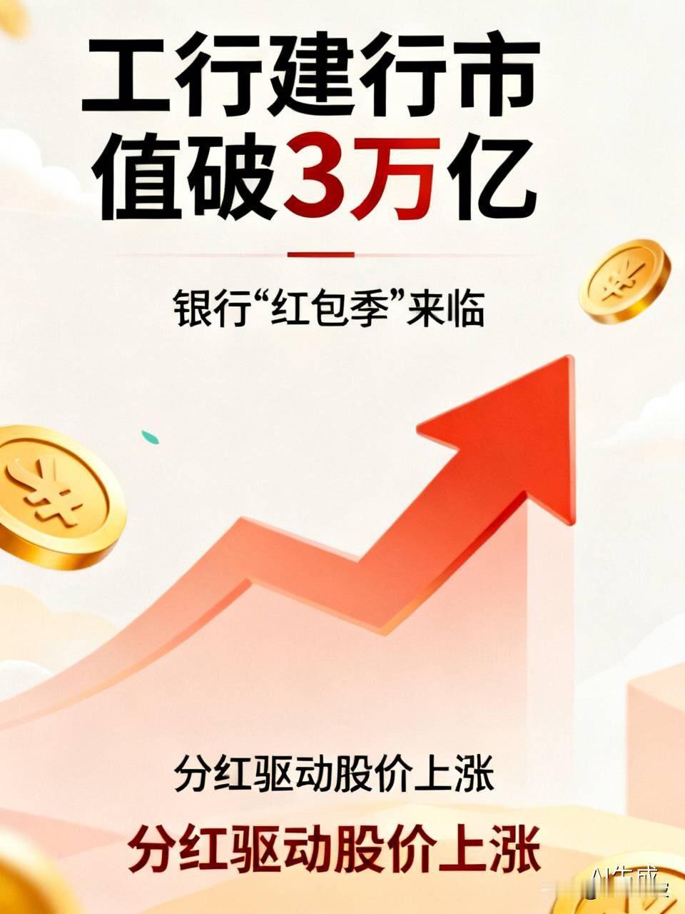 工行建行市值齐破3万亿！银行“红包季”来了，存钱不如买银行股？大象也能起
