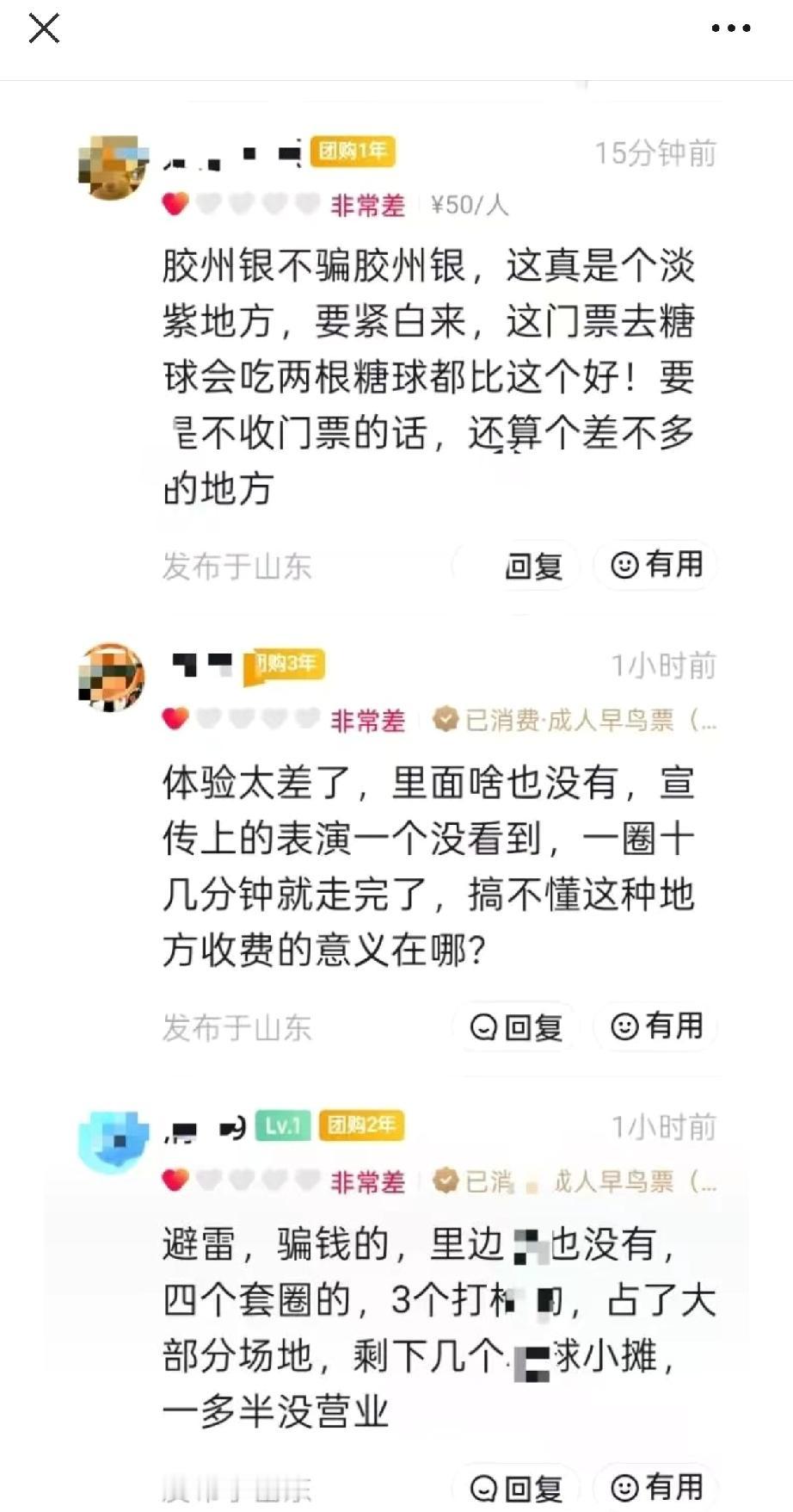 近日，青岛胶州市有市民反映说，胶州少海板桥新春游园的服务和宣传不符，根本不值那个