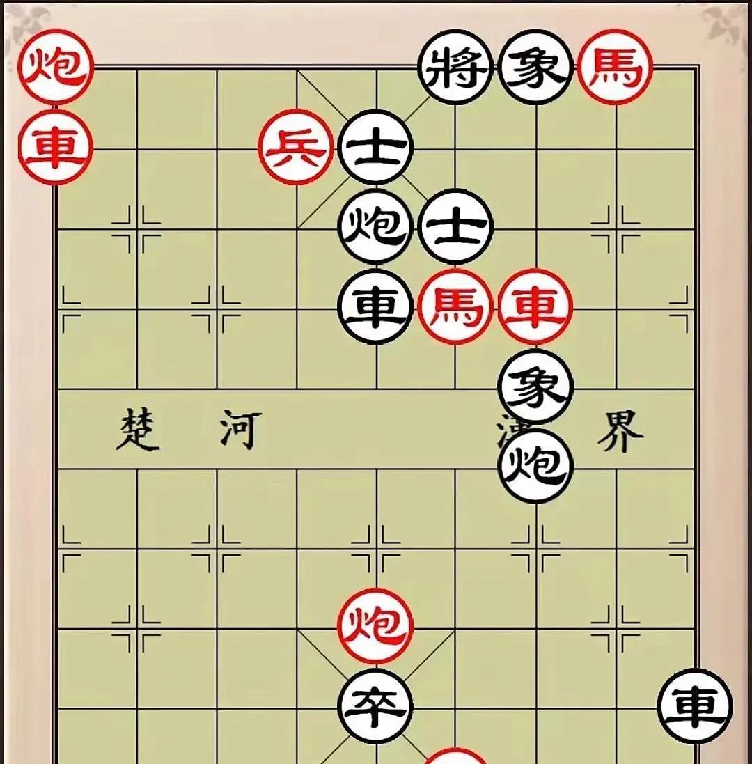 这棋不容易，杀法隐藏得很深，一般人解不开，高手也需要三思。如图，黑棋卒占花心车