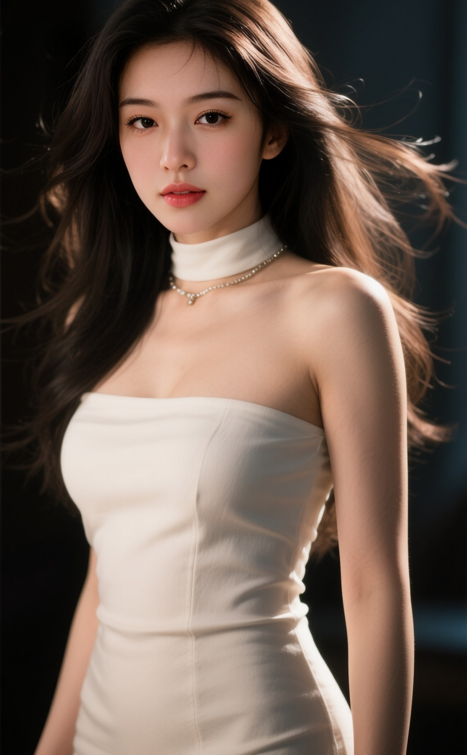 高挑女神回眸一笑百媚生