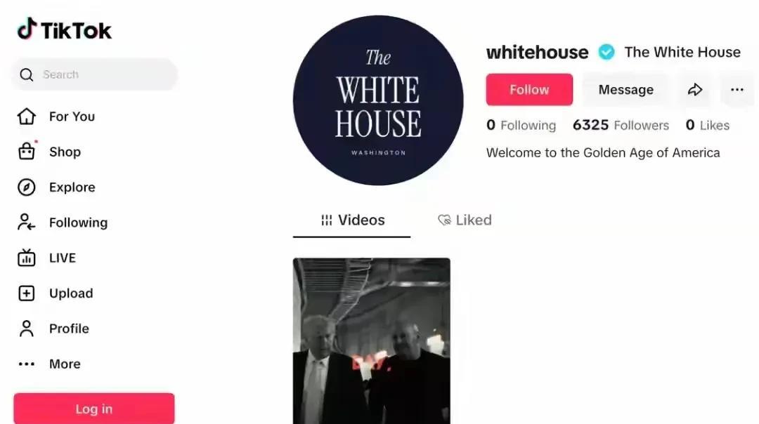 看来要恭喜TikTok，白宫在周二晚上启动了官方TikTok账户。前脚还在咋咋呼