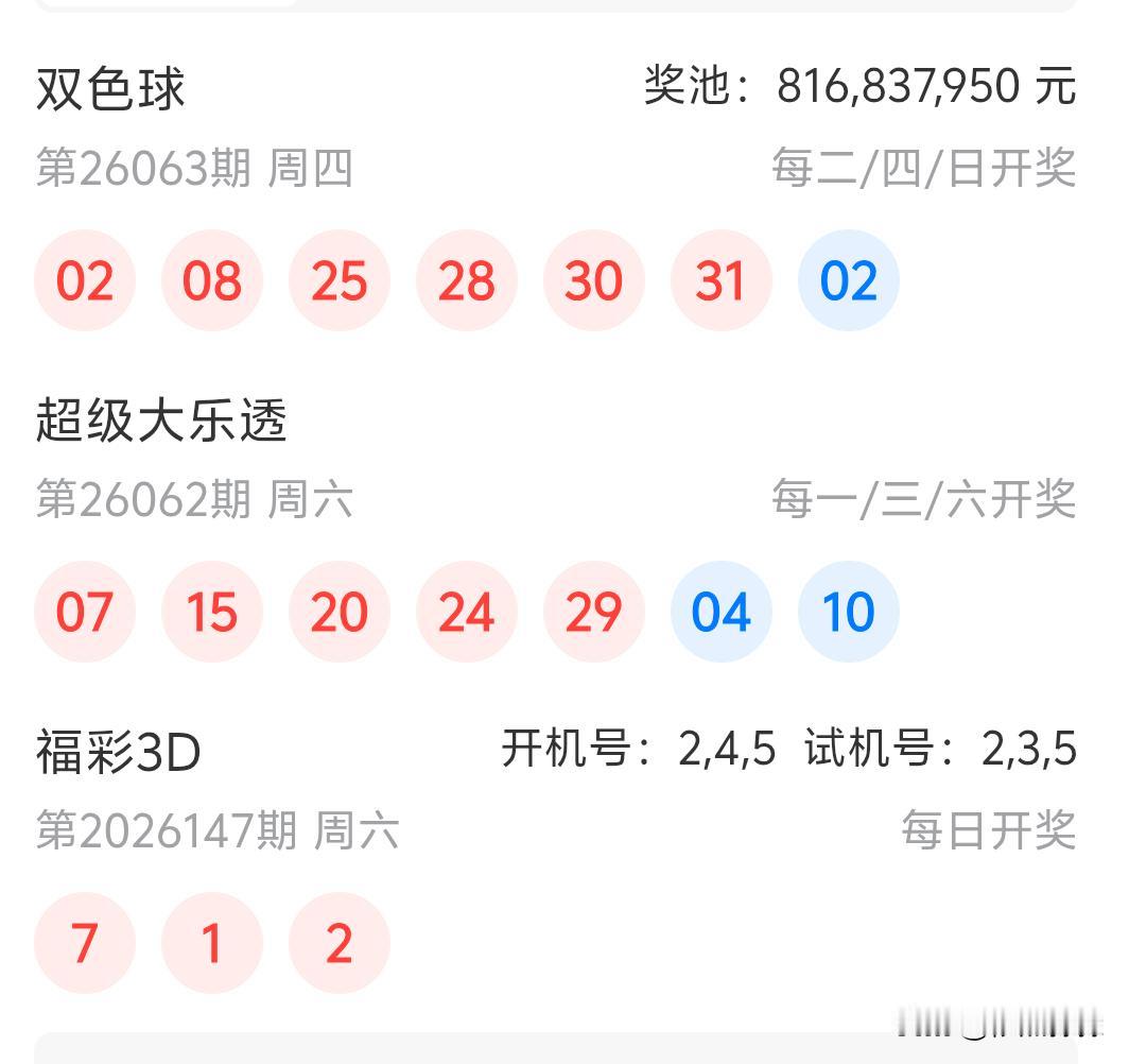 大26062期开奖07、15、20、24、29+04、10本期没有断区，也没
