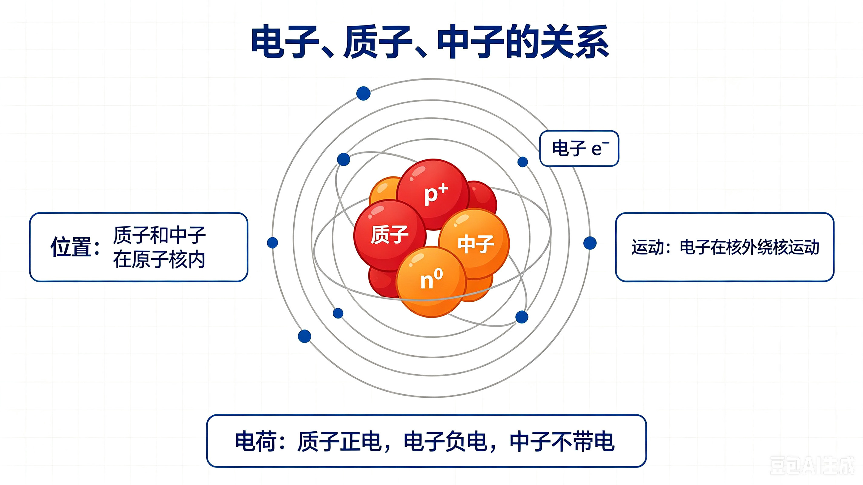 电子，质子，中子就很像一个简易的雌雄模型：带负电荷的电子（雄）在外围，带正电荷的