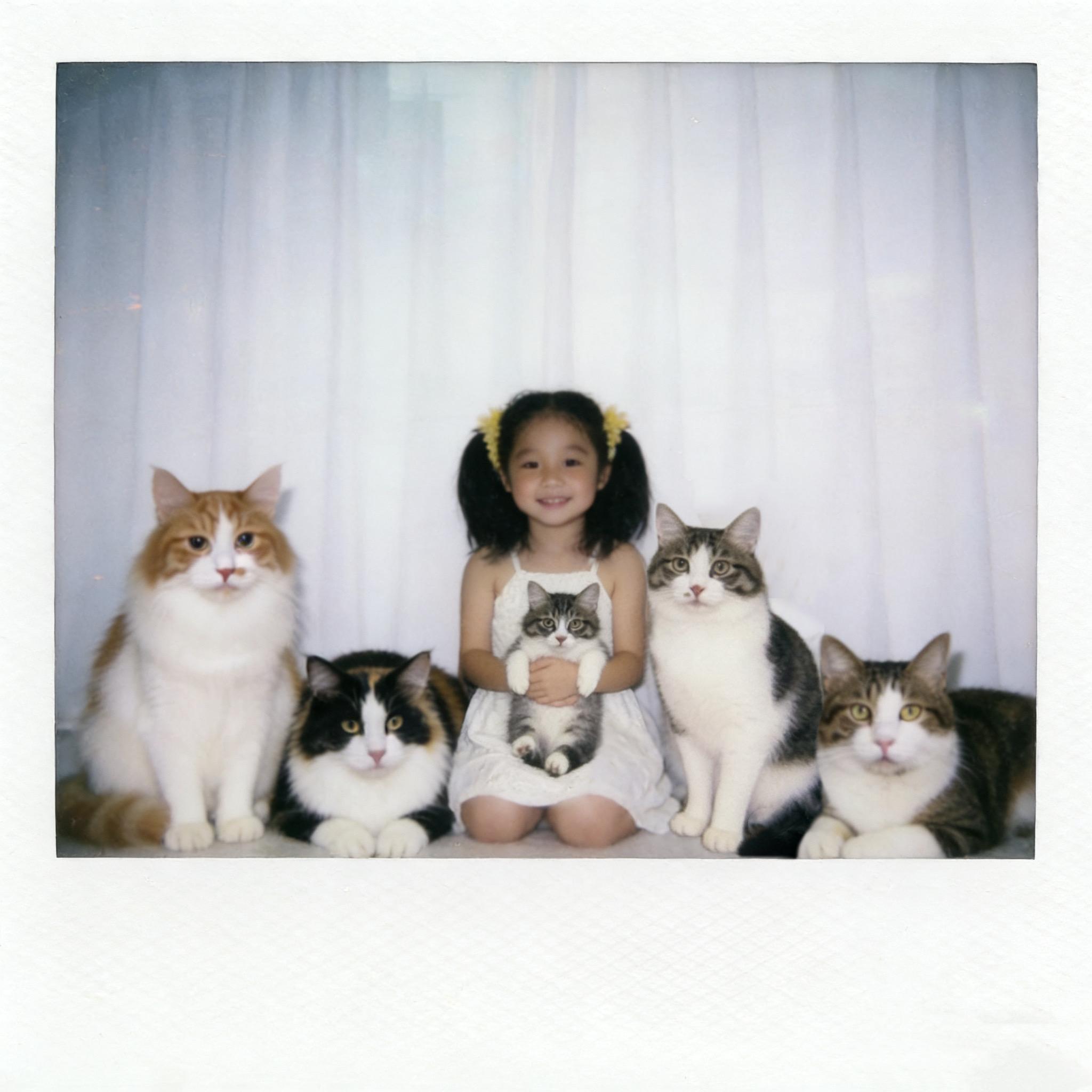 感谢豆包！！五只小猫跨越时空的陪伴～