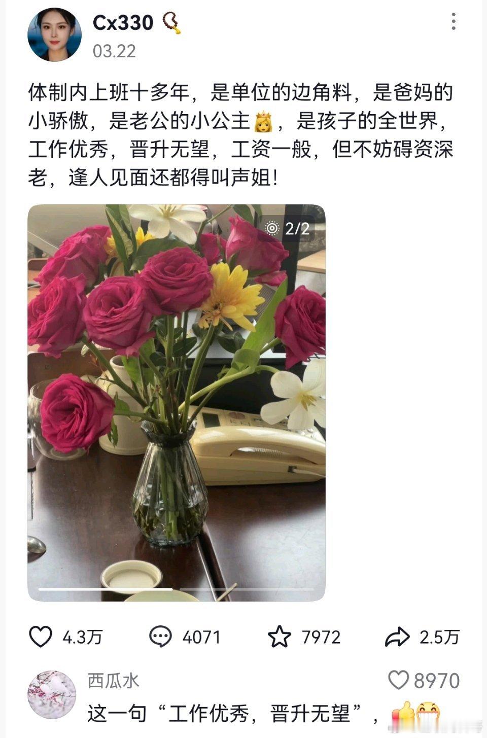 这就是很多体制内人的真实写照！又安逸，又无奈的感觉。​​​