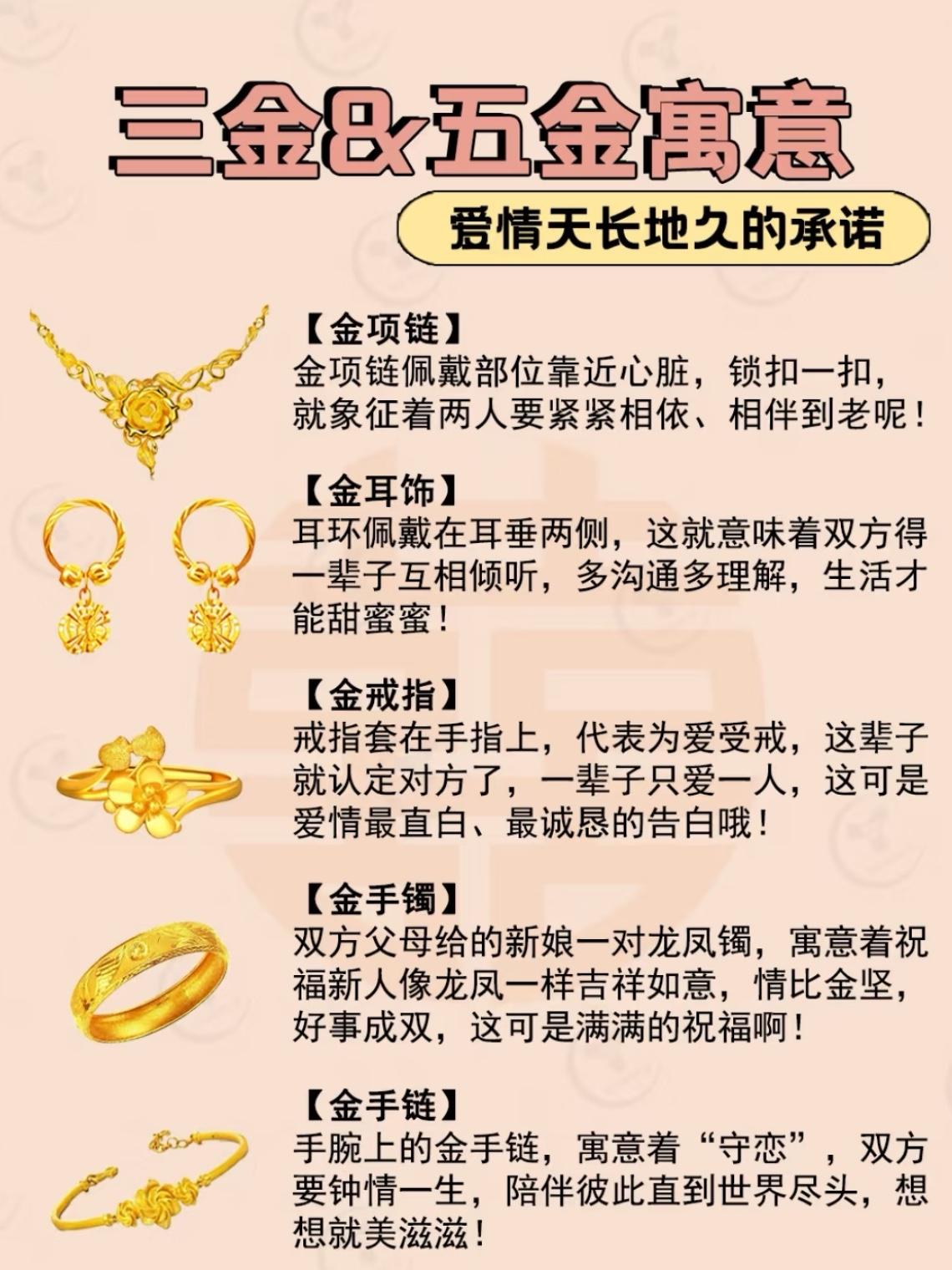 谁最近备婚还在纠结结婚五金凑不齐？1.戒指2.项链3.手镯4.耳环第五