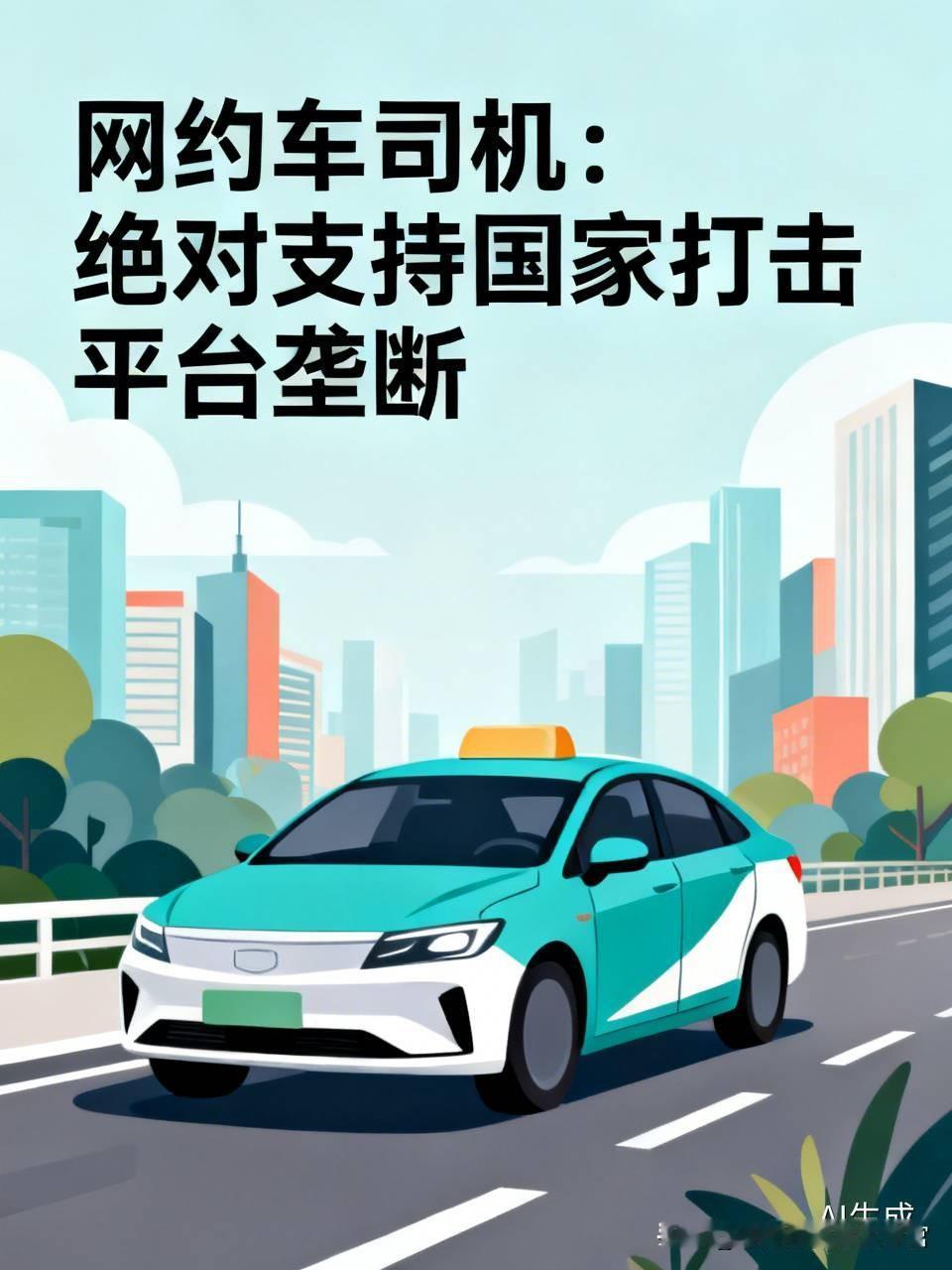 【网约车司机：绝对支持国家打击平台垄断】今天与一位网约车司机的聊天，让人大跌