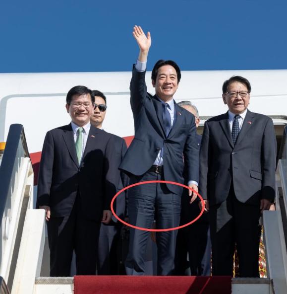 赖清德“偷访”斯威士兰，一条西装裤暴露台当局2大问题，细节不会说谎。赖清德这