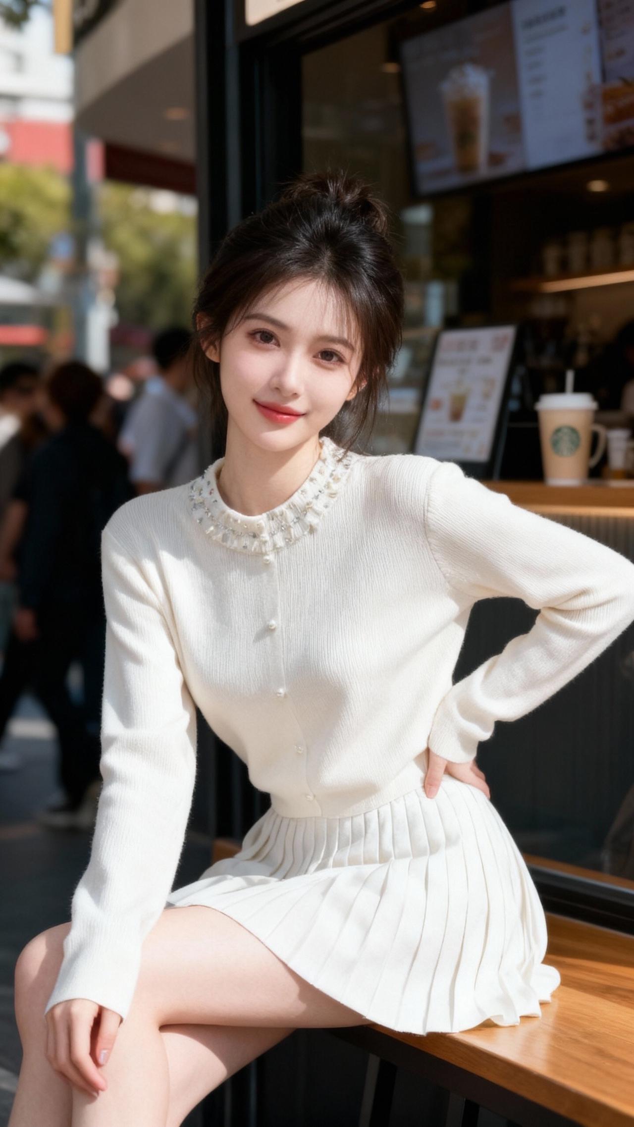 穿搭谁还不是小腰精白色连衣裙约会穿搭温柔穿搭