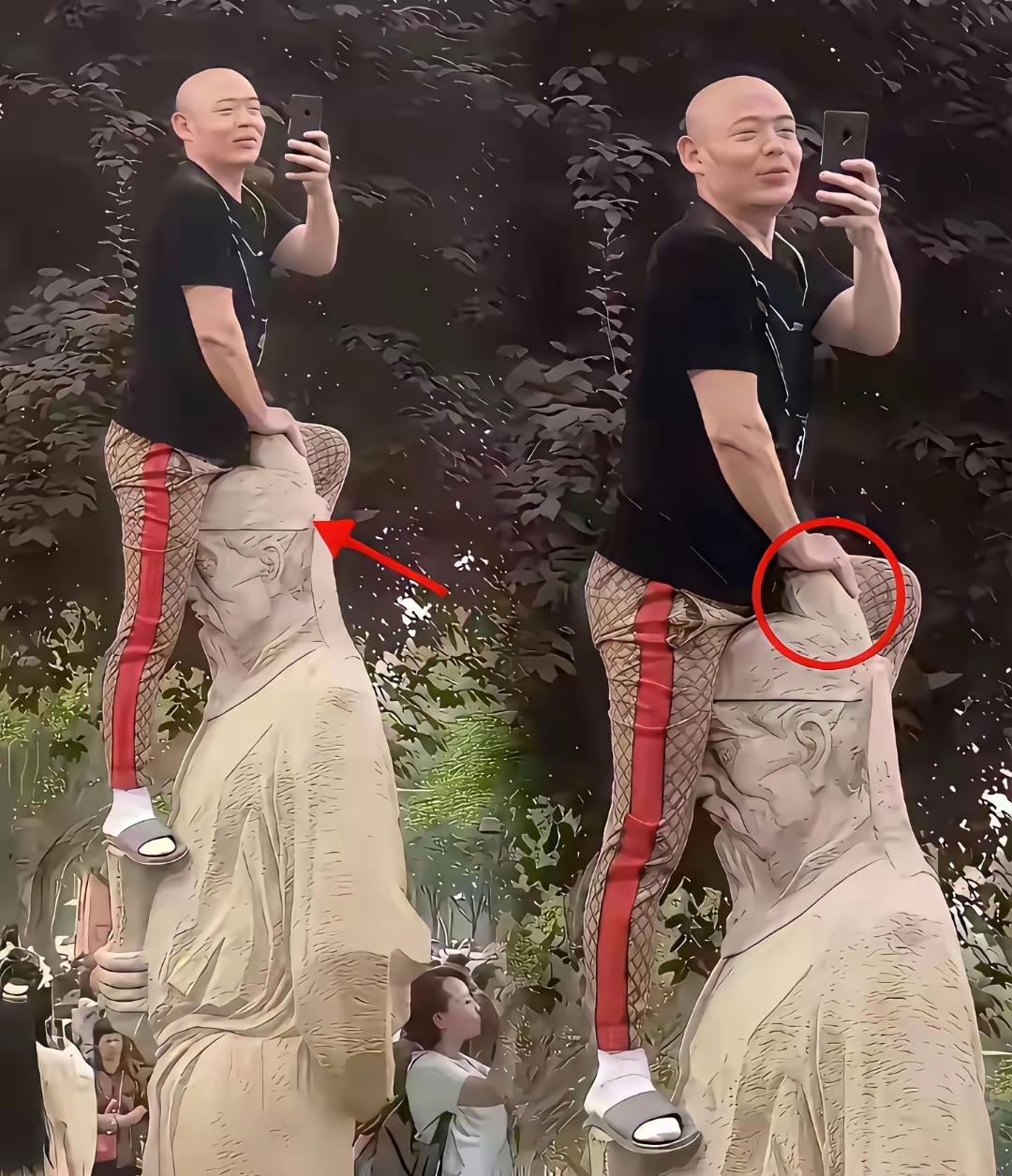 有人说，心里没一丝敬畏之心，就不怕遭报应吗？也有网友说，如果心里只当一块石头，