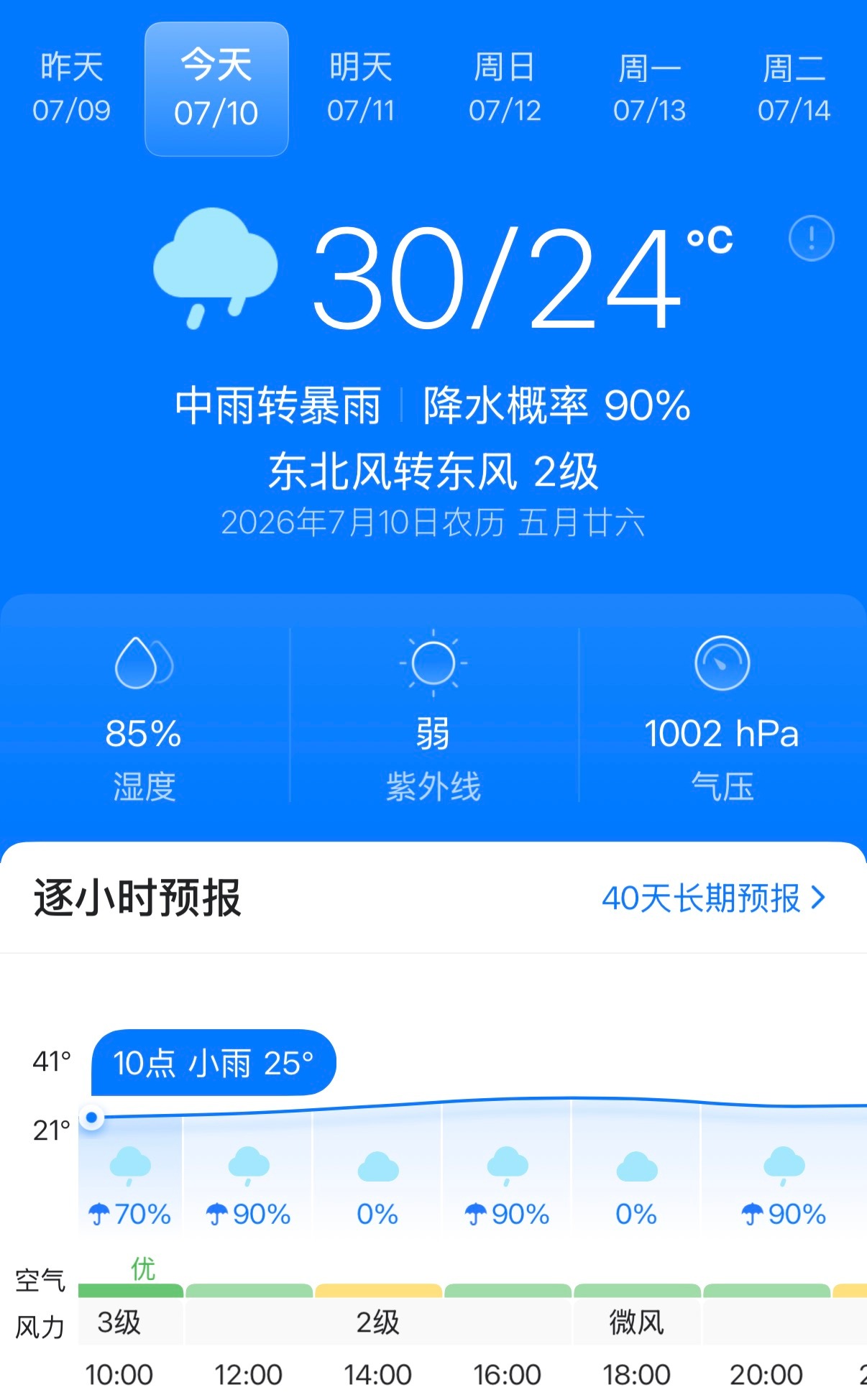 苹果和安卓天气预报谁更准我现在是谁都不太信。苹果也好，安卓自带天气也好，同一时