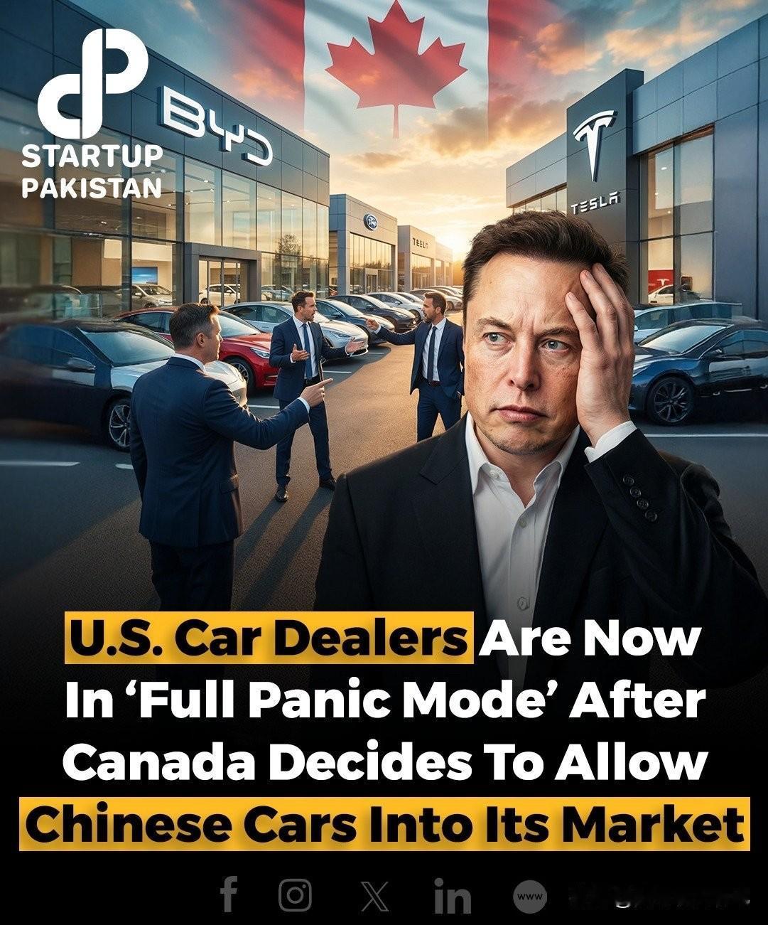 加拿大将允许进口中国制造的电动汽车后，把美国汽车经销商吓坏了，担心中国汽车可能很