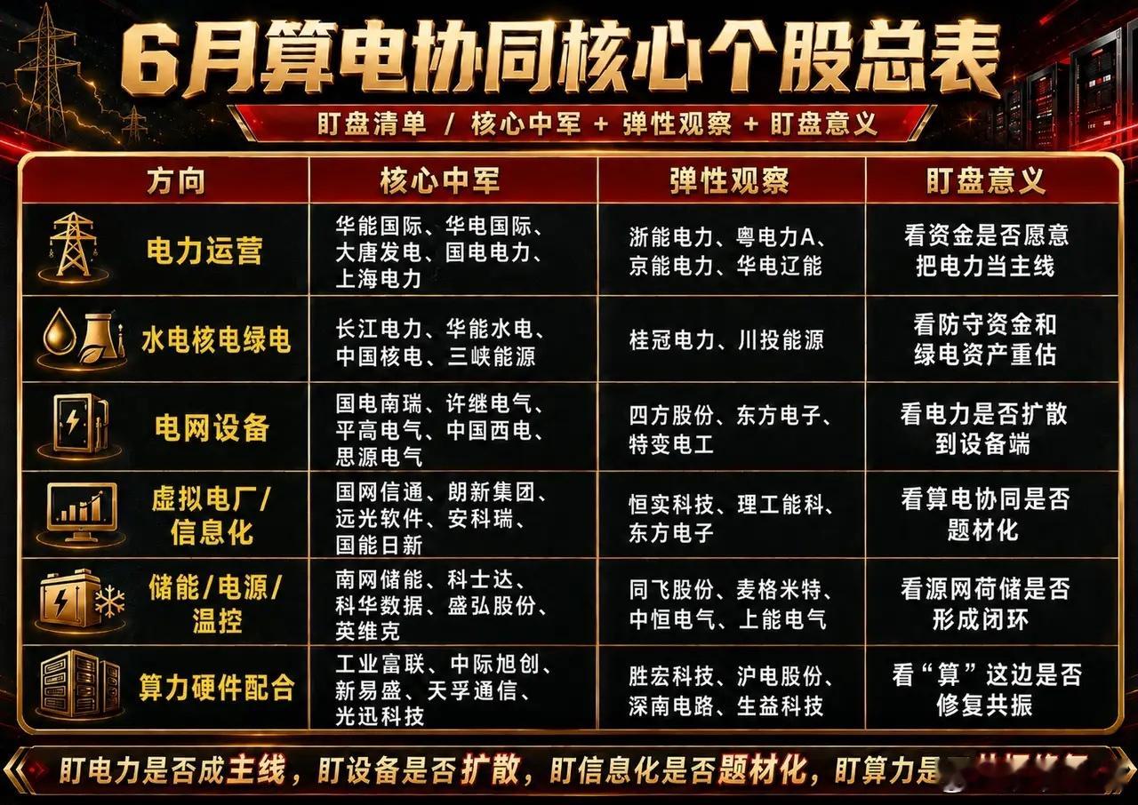 算电协同，6月A股怎么盯？6月A股有一条线，我认为必须重点盯。它不是单纯的CPO