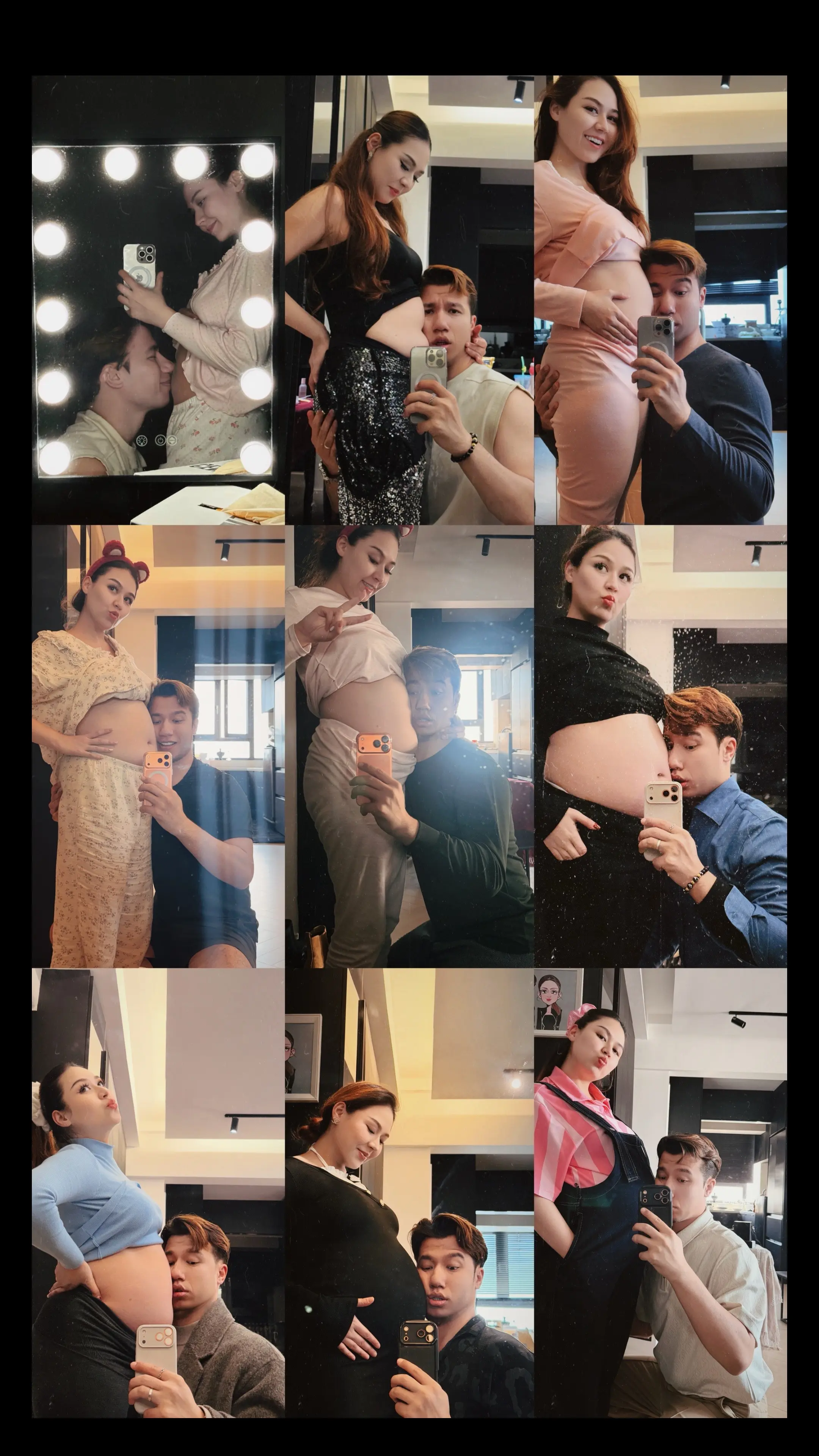 怀孕 1-10 个月的照片今天终于等来了。happy end❤️接下来...