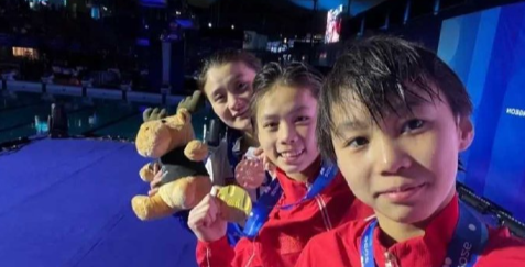 2026年跳水世界杯蒙特利尔站女子10米台决赛落幕，15岁小将蒋林静以428.1