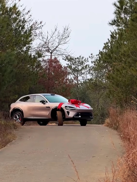 小米yu7这样的轮胎宽度正常吗这车确实不协调。车头隆起，显得机盖又宽又高又长，