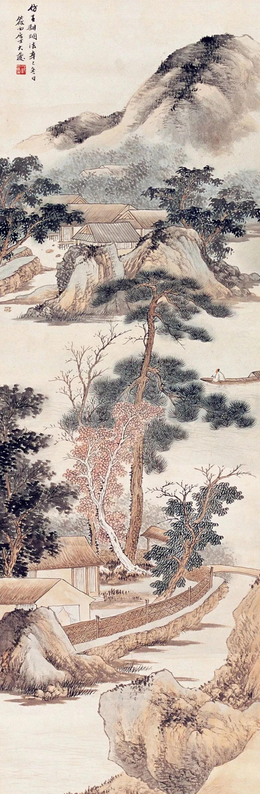 能否展示你的一幅国画山水