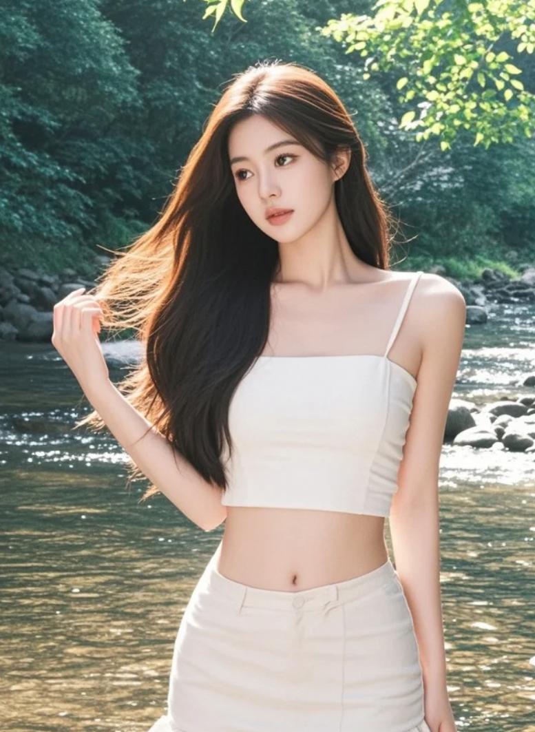 溪水清且涟漪，美人清且婉兮