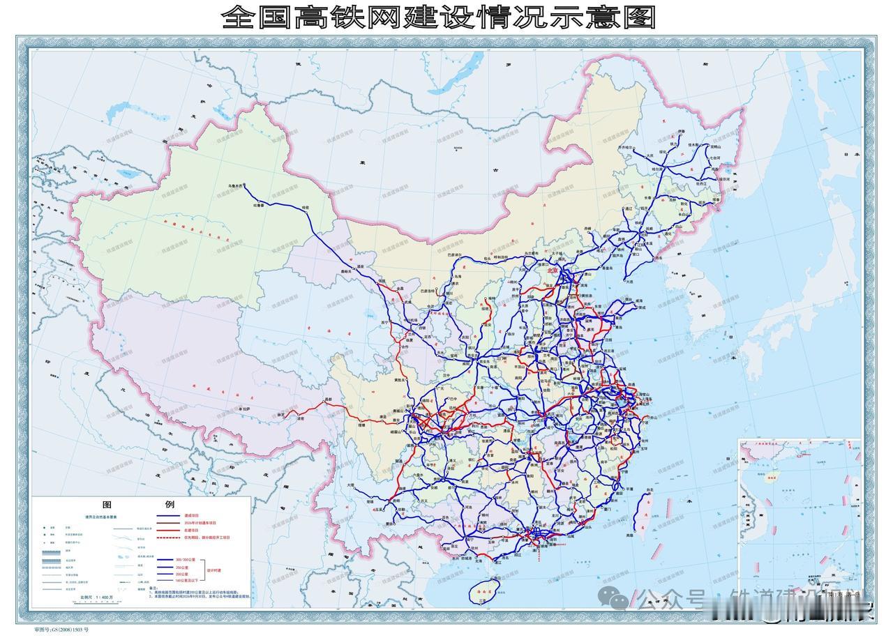 业界专家铁道建设规划公众号绘制了未来几年通车的高铁图，非常详细，大部分省份未来都